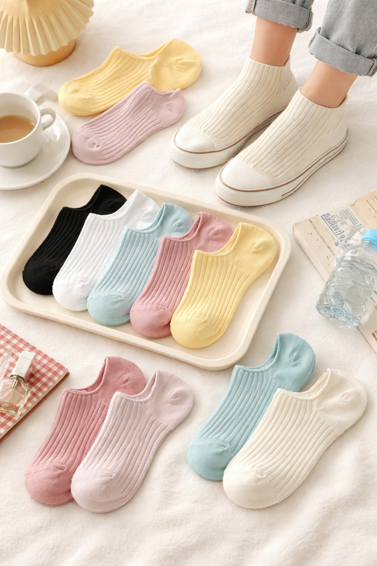 DERMİNA Γυναικείες κάλτσες Derby Booties (7 ΖΕΥΓΑ)