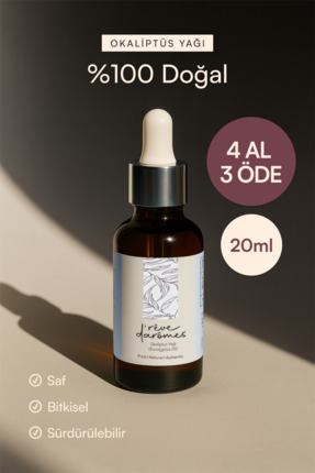 Rêve d’Arômes %100 Doğal & Ferahlatıcı Okaliptüs Yağı – 20 ml
