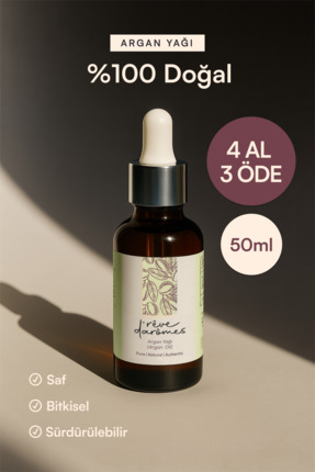 Rêve d’Arômes %100 Doğal Saç & Cilt Nemlendirici & Onarıcı Argan Yağı - 50 ml