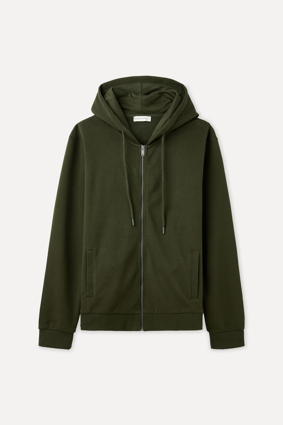 Mudo Erkek Haki Comfort Fit Fermuarlı Kapüşonlu Sweatshirt görsel 5