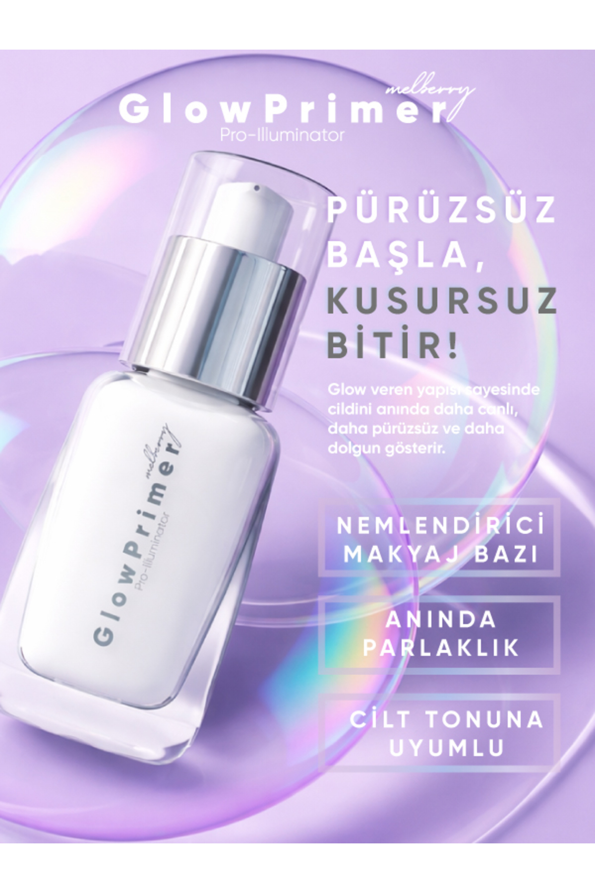 Glow Primer Pro-Illuminator Makyaj Bazı — رنگارنگ Mbbz1 — تصویر 6 از 6