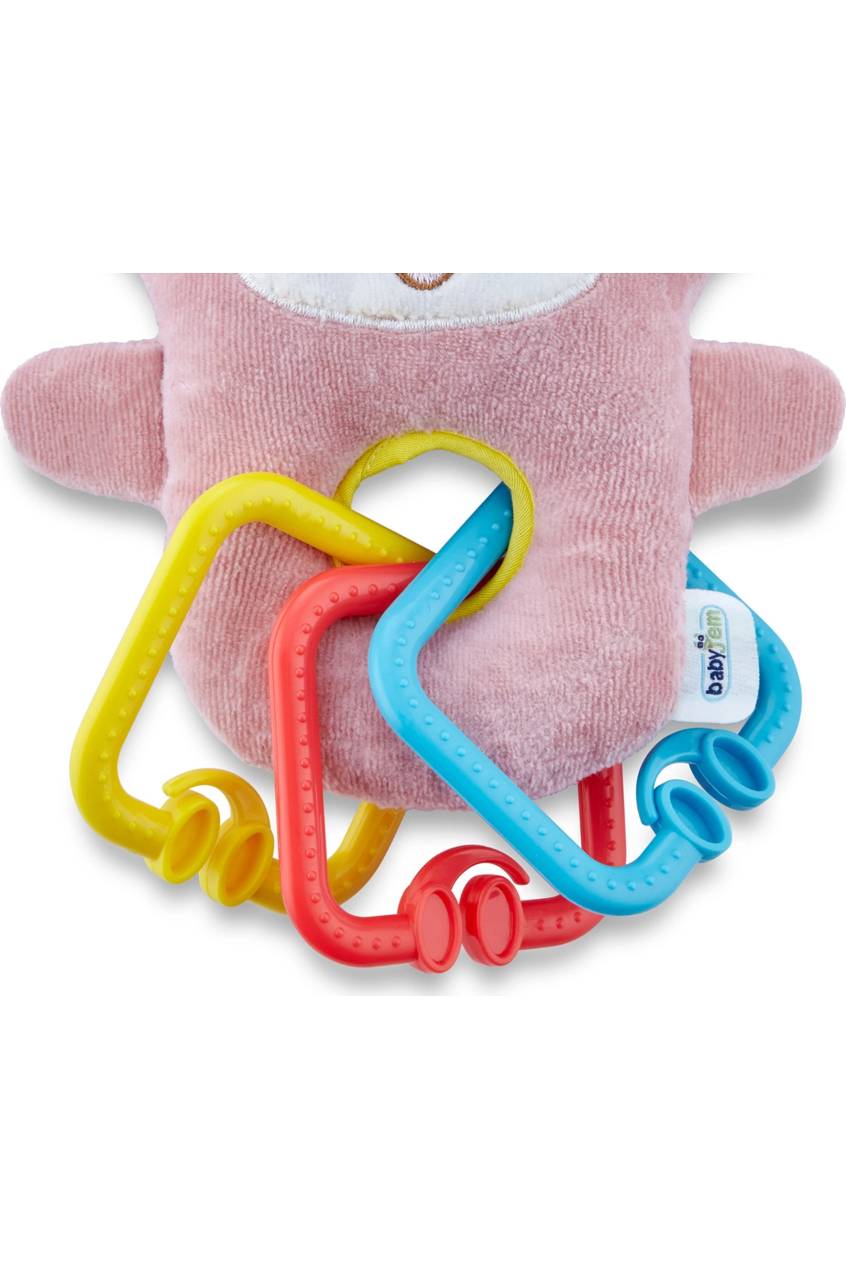 Babyjem Sevimli Maymun Peluş Çıngırak / Gül Kurusu fotoğrafı 4 (önizleme)