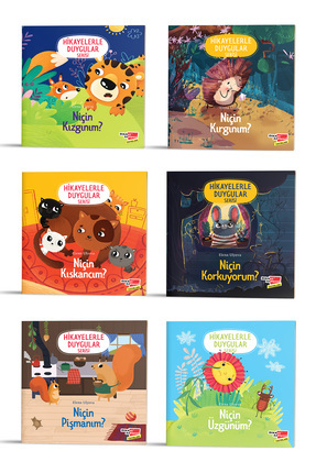 Dikkat Atölyesi Yayınları Hikayelerle Duygular Serisi 6 Eğitici Kitap Set (2-...