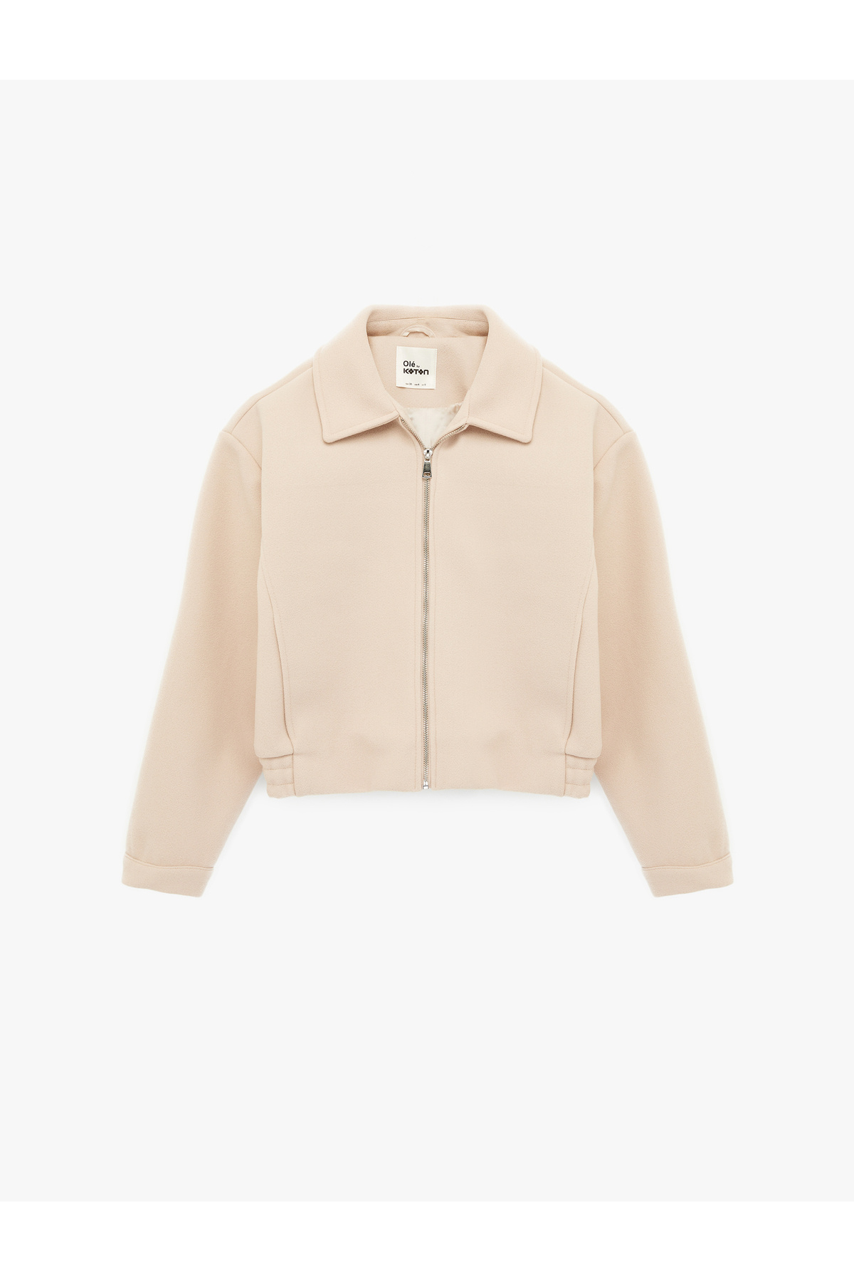 Koton  Cep Detaylı Klasik Yaka Fermuarlı Crop Ceket - Görsel 3