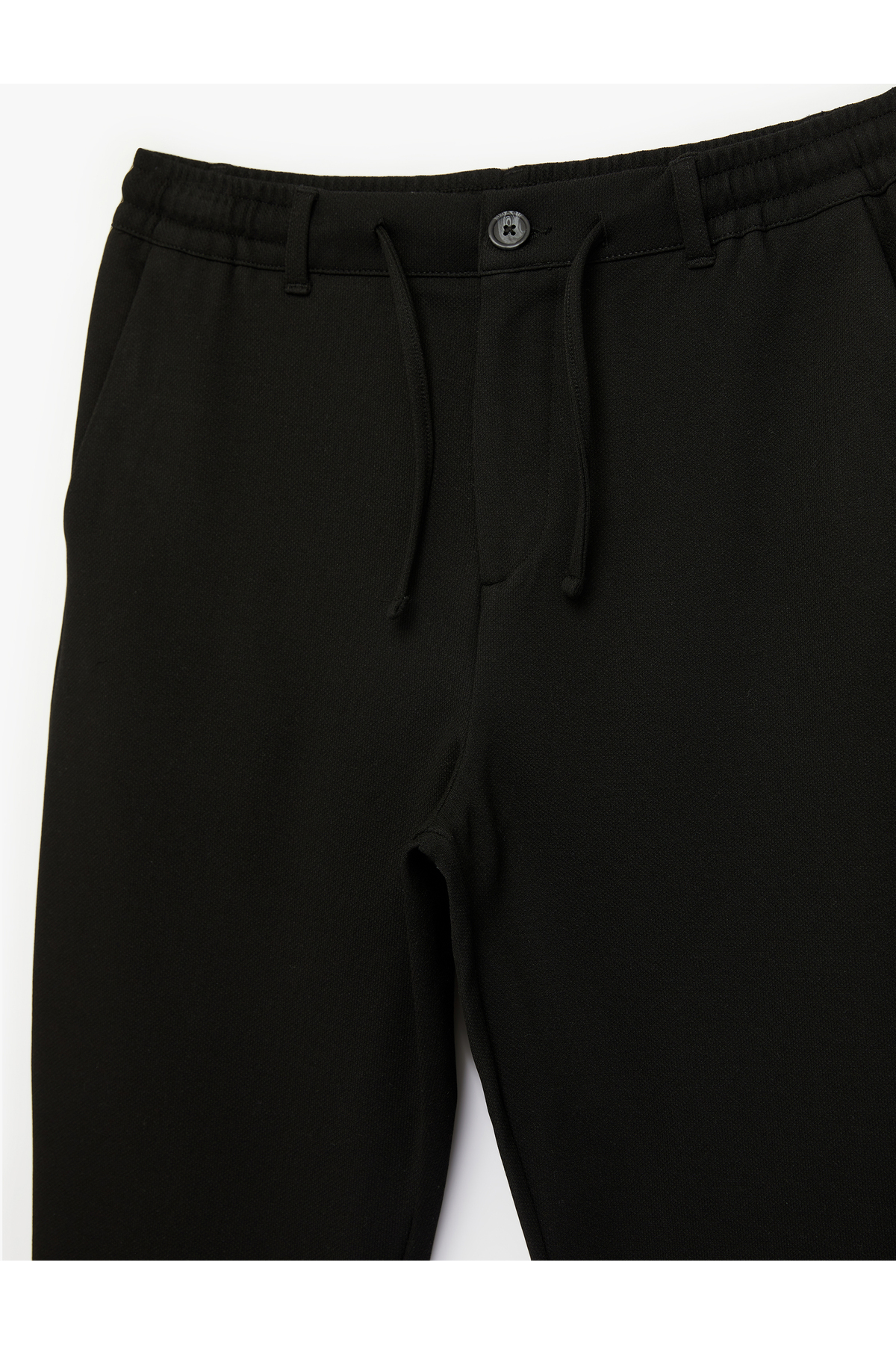 Regular Fit Cepli Beli Bağcıklı Düğmeli Kumaş Pantolon — مشکی 6SAM40016HK — تصویر 5 از 5
