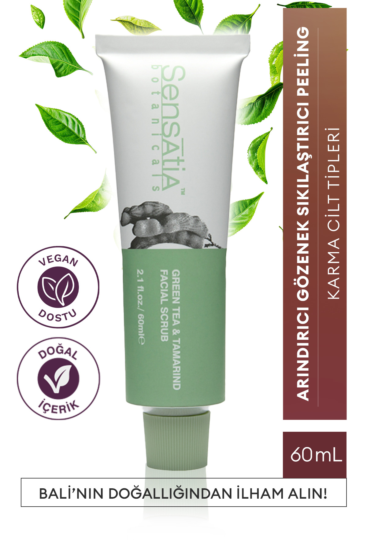 Genel Markalar Siyah Nokta Karşıtı Doğal Peeling - Sıkılaştırıcı, Arındırıcı 60ml - Green Tea & Tamarind — GTS-0060