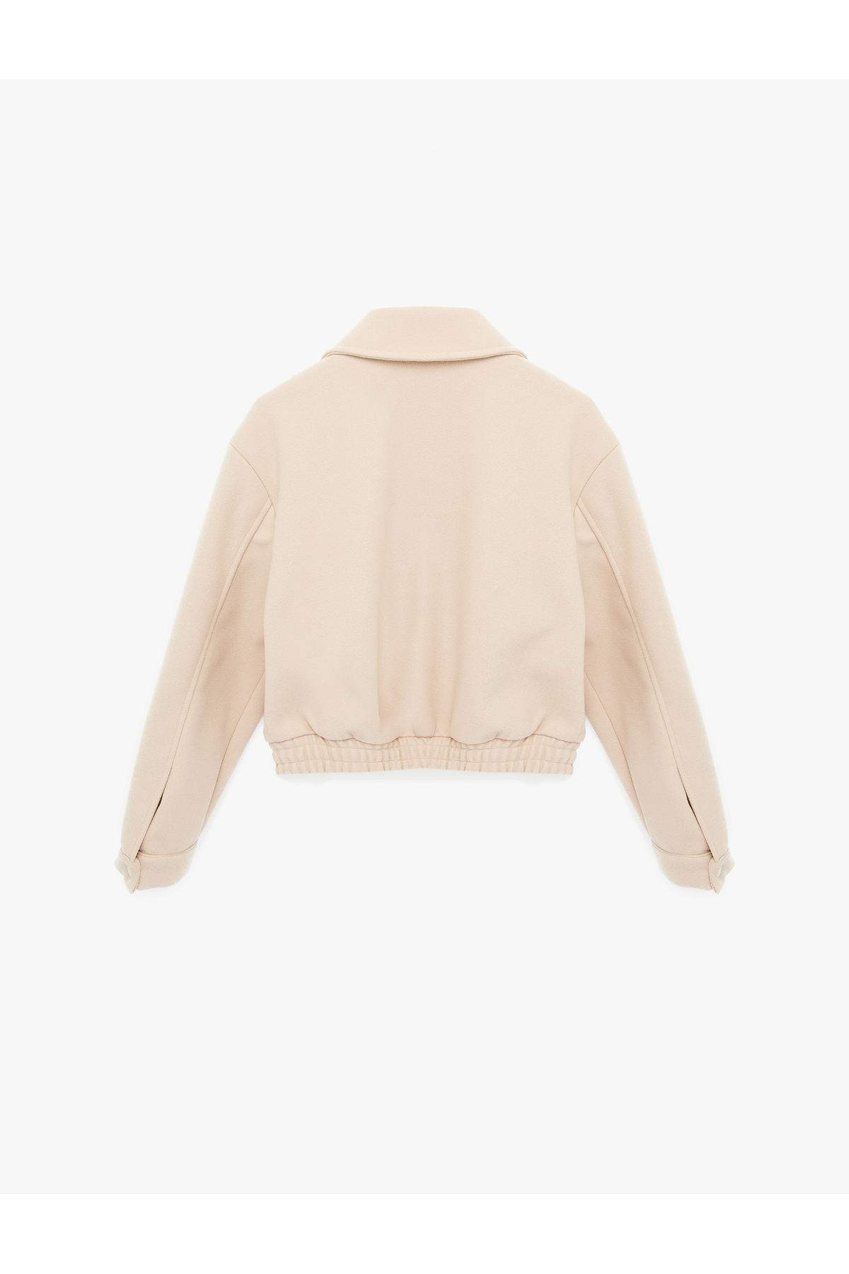 Koton  Cep Detaylı Klasik Yaka Fermuarlı Crop Ceket - Görsel 4