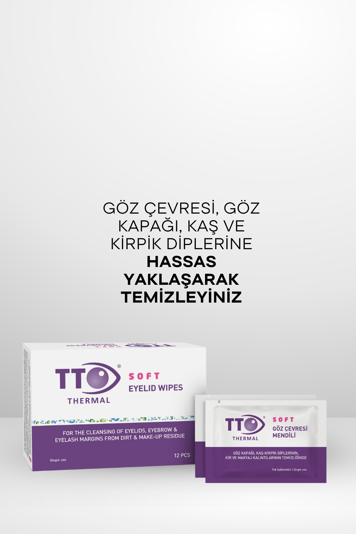 Göz Temizleme Mendili Hassas Göz Çevresi Hijyeni 12 Adet Hyalüronat ve Çay Ağacı Yağı Soft — 8680145084640 — تصویر 6 از 6