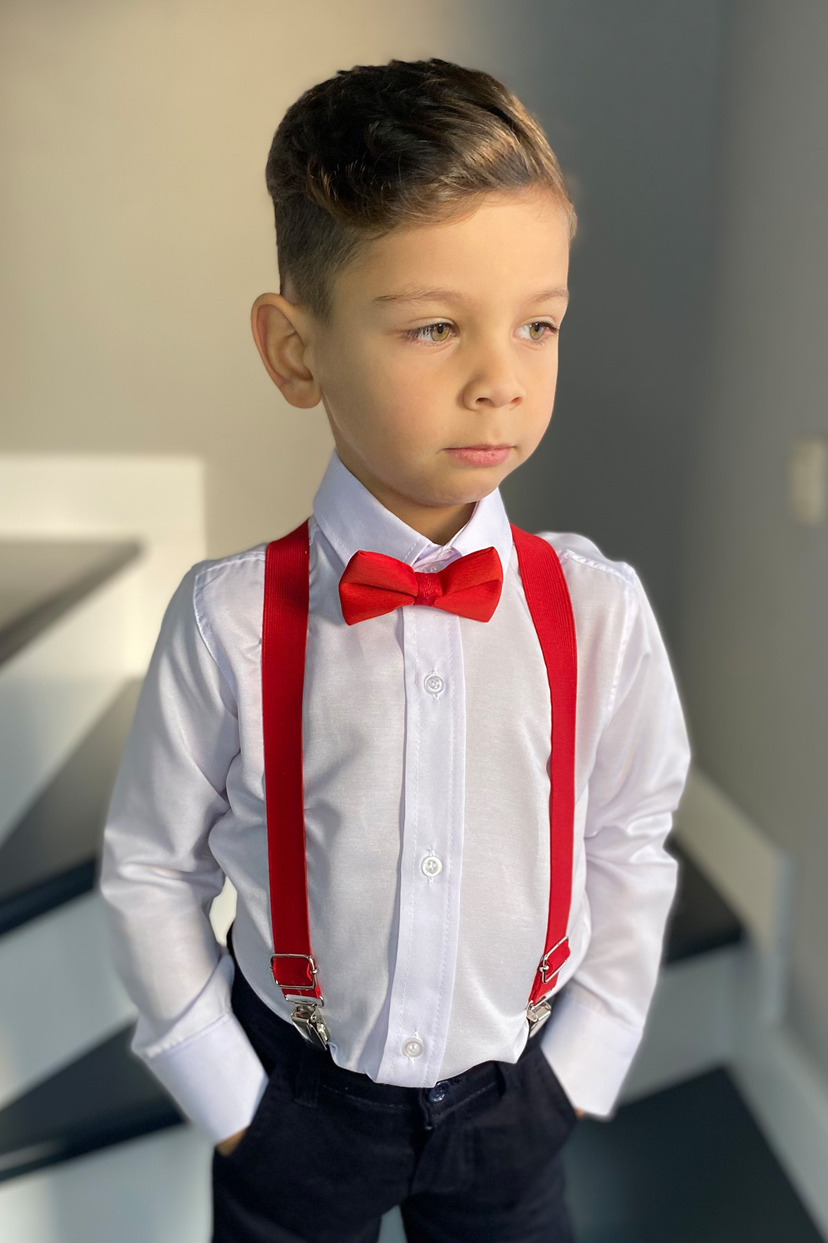 BOY'S SUSPENDERS and BOW TIE 1-12 YEARS OLD COMPATIBLE