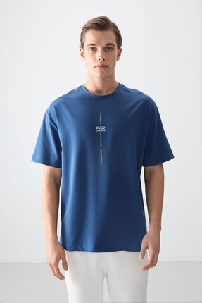 Air Jones Parlament Pamuklu Kalın Yumuşak Dokulu Oversize Fit Baskılı Erkek T...