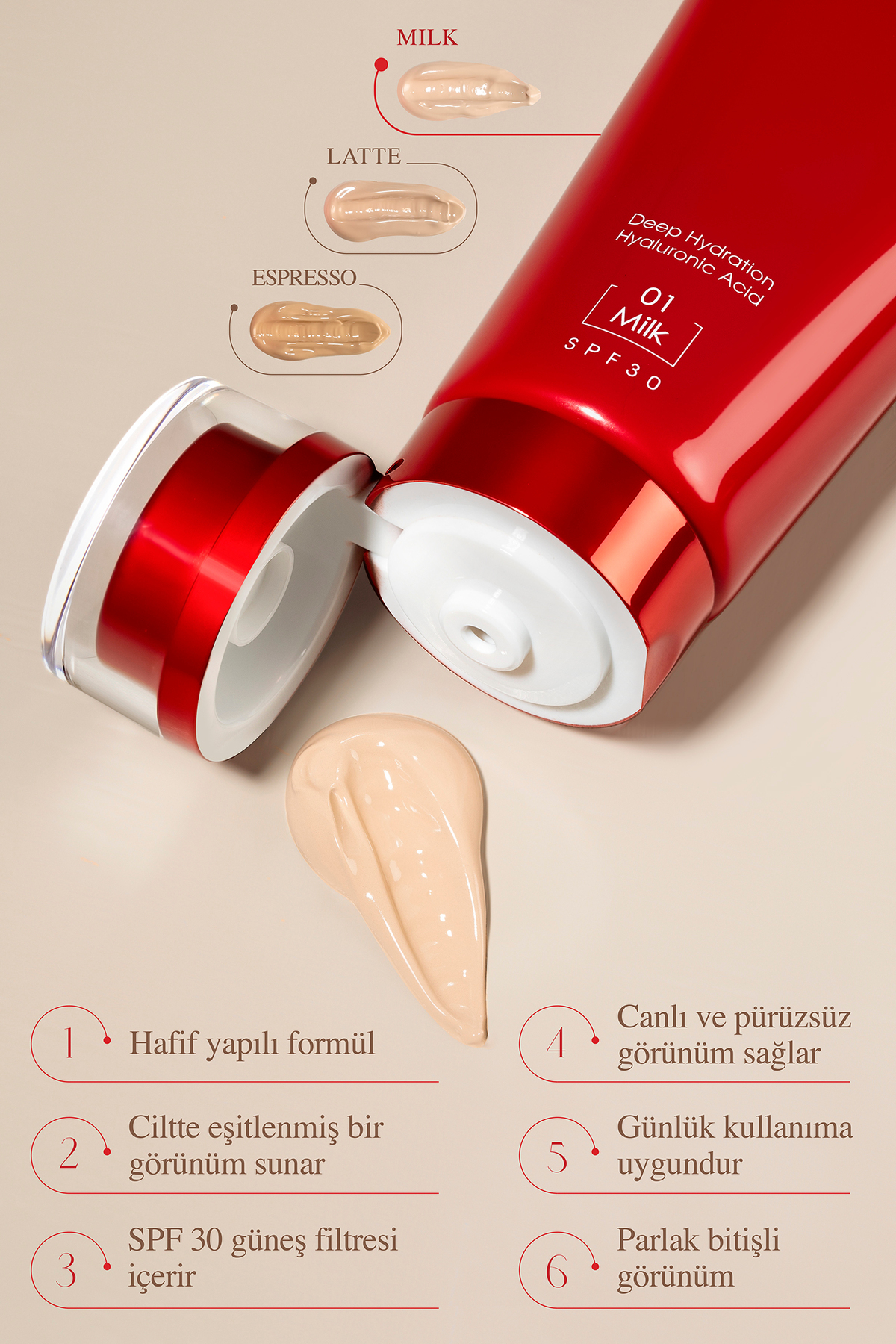 بی بی کرم شیر کودک 01 با SPF 30 (50 میلی لیتر) — بژ BBKREM-01 — تصویر 3 از 5