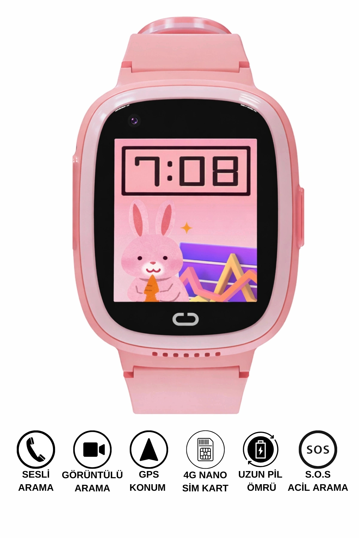 You Watch Akıllı Çocuk Saati Sesli ve Görüntülü Görüşme İP68, Sim Kart Özellikli Pembe sdyou001 - Fiyatı, Yorumları