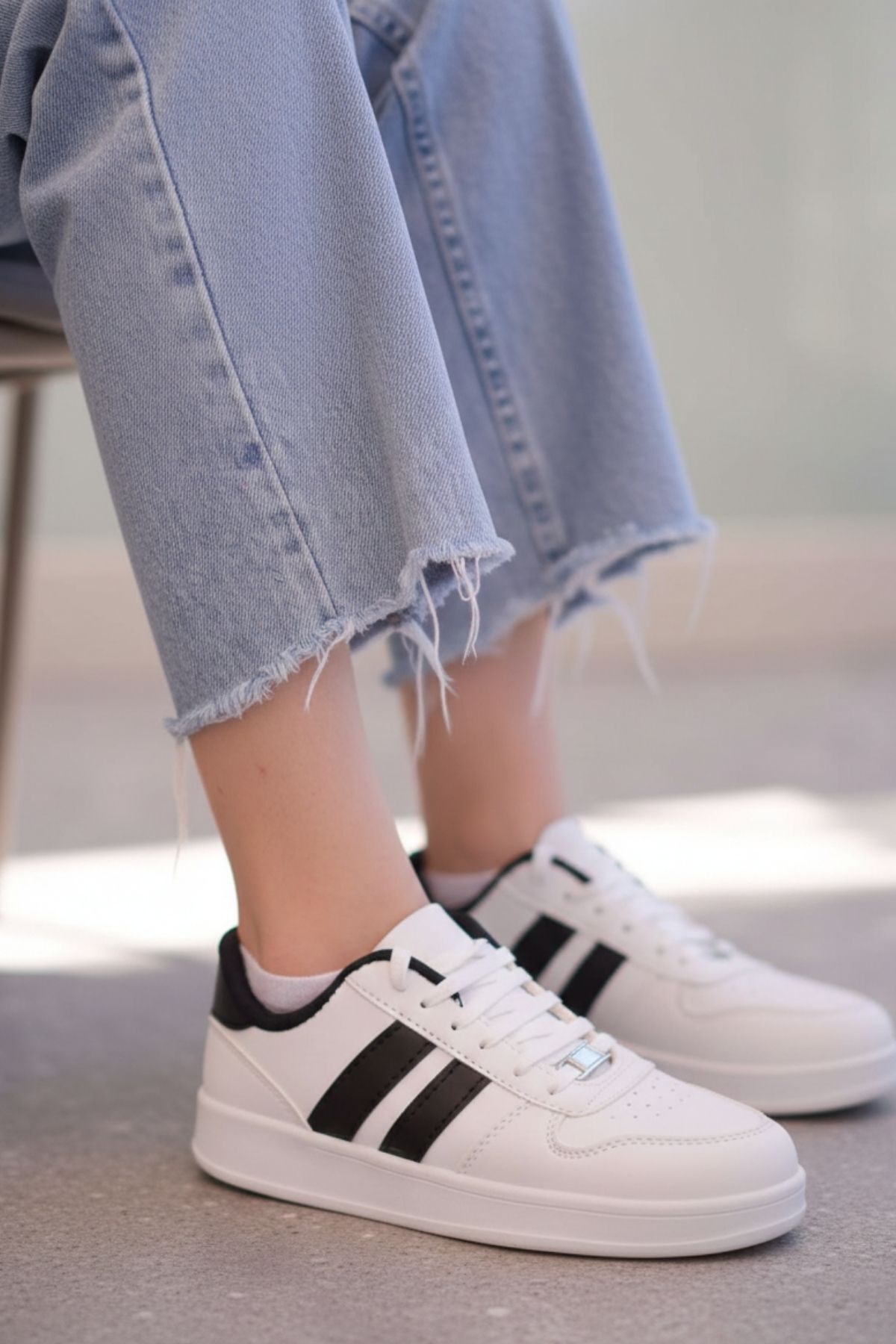 SOLAZER  KADIN BEYAZ GÜNLÜK SNEAKER - Görsel 6