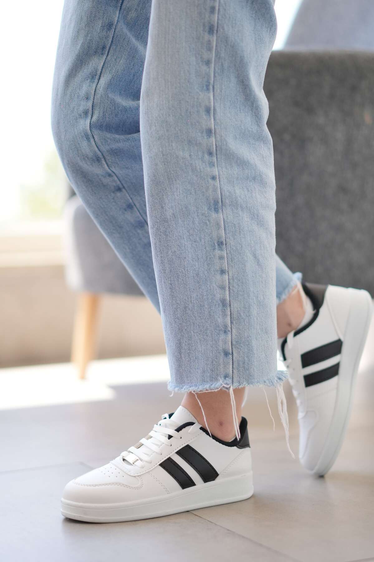 SOLAZER  KADIN BEYAZ GÜNLÜK SNEAKER - Görsel 4