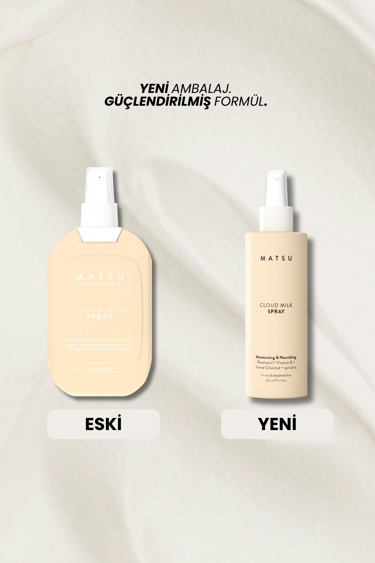 Cloud Milk Nem Veren Kolay Tarama Saç Sütü Spreyi Panthenol E Vitaminli 200 ml — MP19 — تصویر 2 از 8