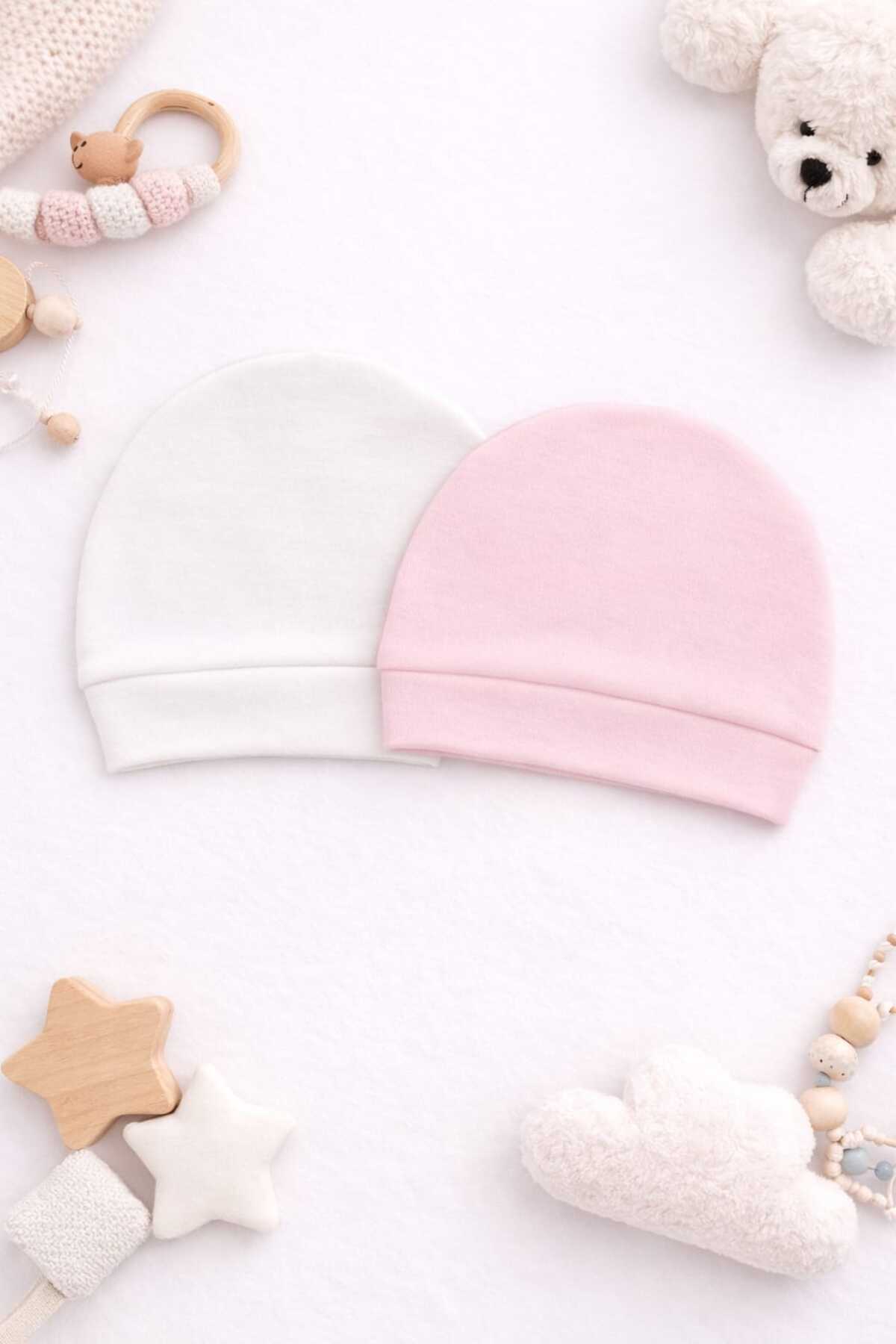 UmBaby %100 Pamuklu Yenidoğan Bebek Şapka Bere 4'lü fotoğrafı 5 (önizleme)