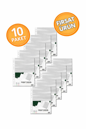 ANI OFİS KIRTASİYE A K Şeffaf Poşet Dosya 100'Lü - 10 Paket - Delikli, Klasör...