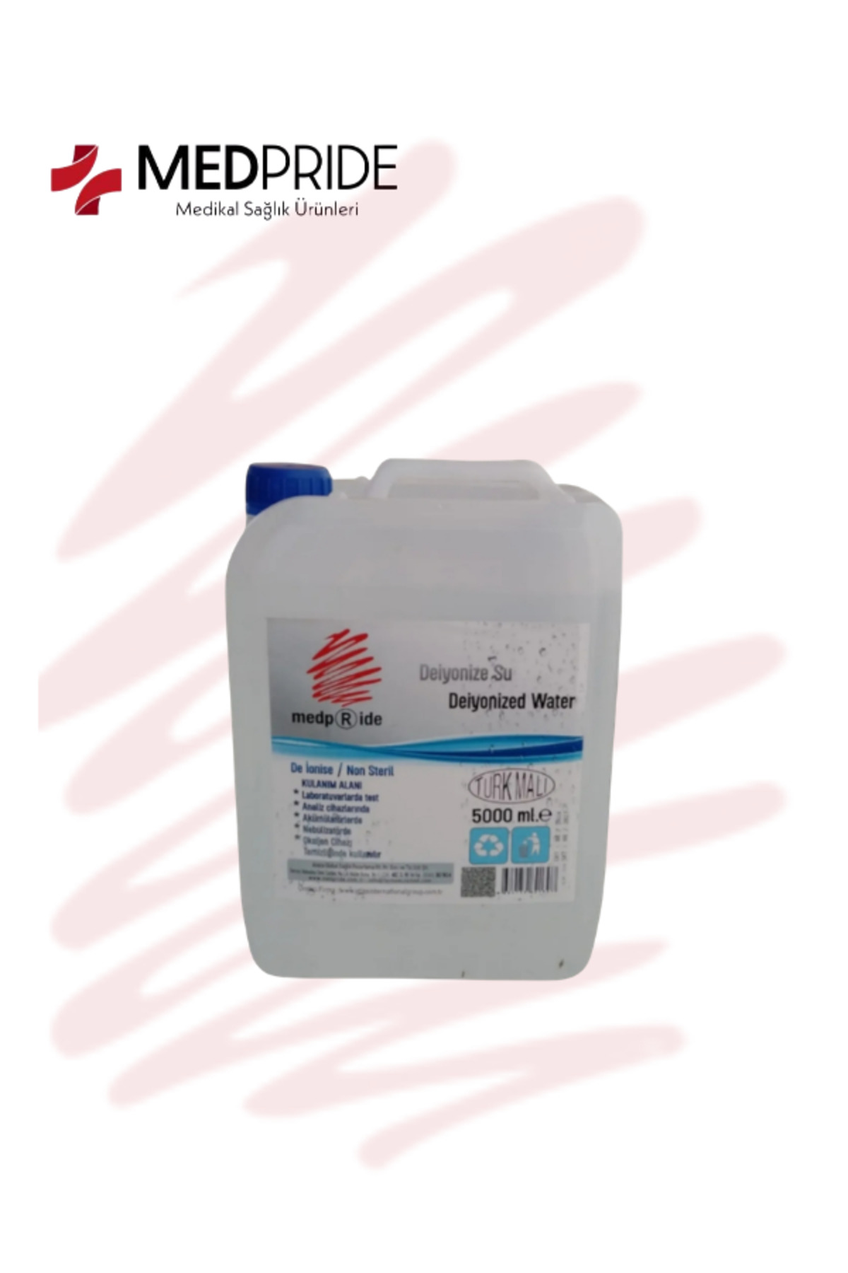 MedPride Distile Saf Su 5 Lt Bidon 1 Adet - Fiyatı, Yorumları