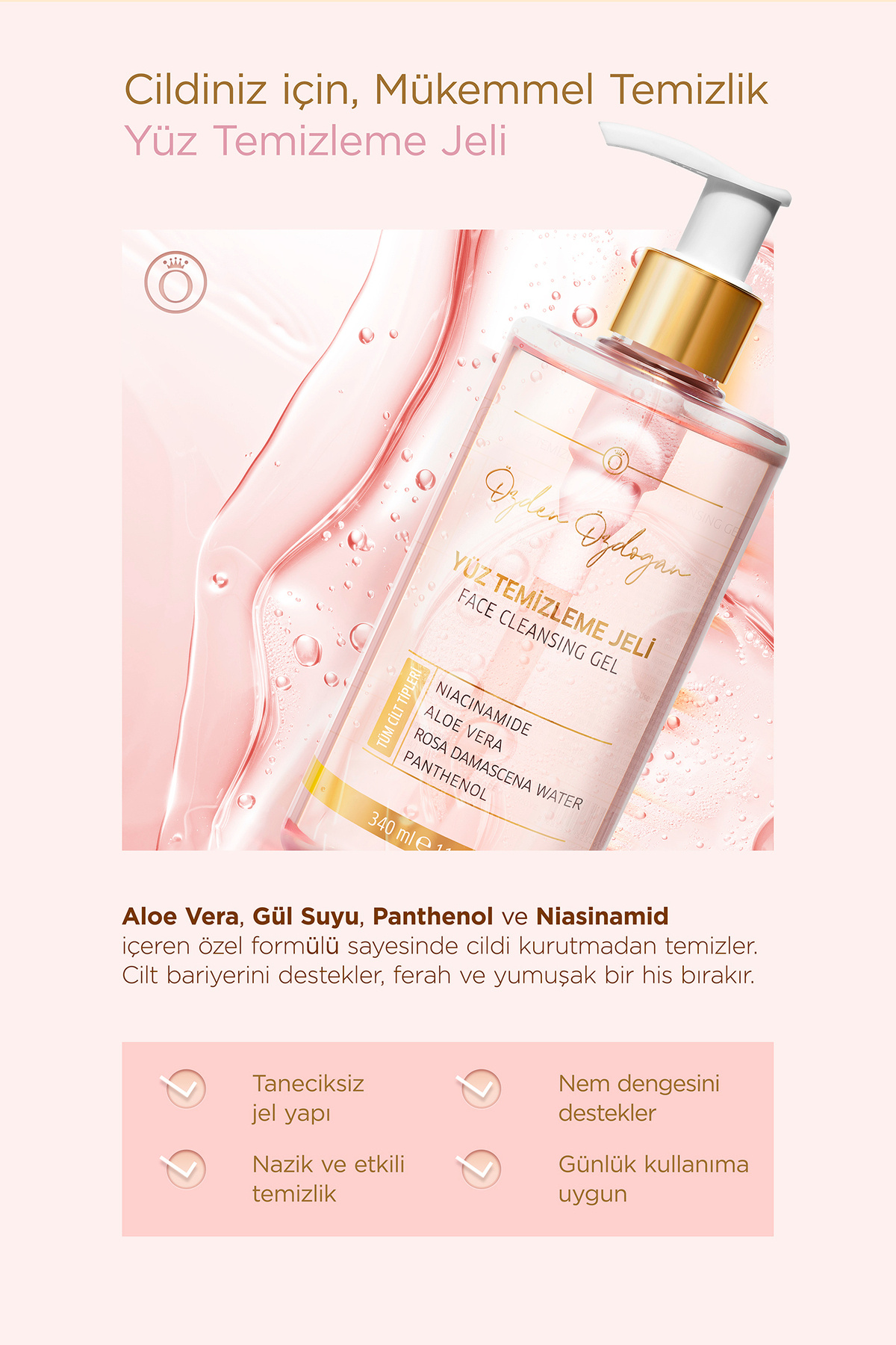 Yüz Temizleme Jeli- Hassas Temizleme, Aydınlatıcı, Canlandırıcı - 340 ml — YÜZTEMİZLEMEJELİ — تصویر 2 از 4