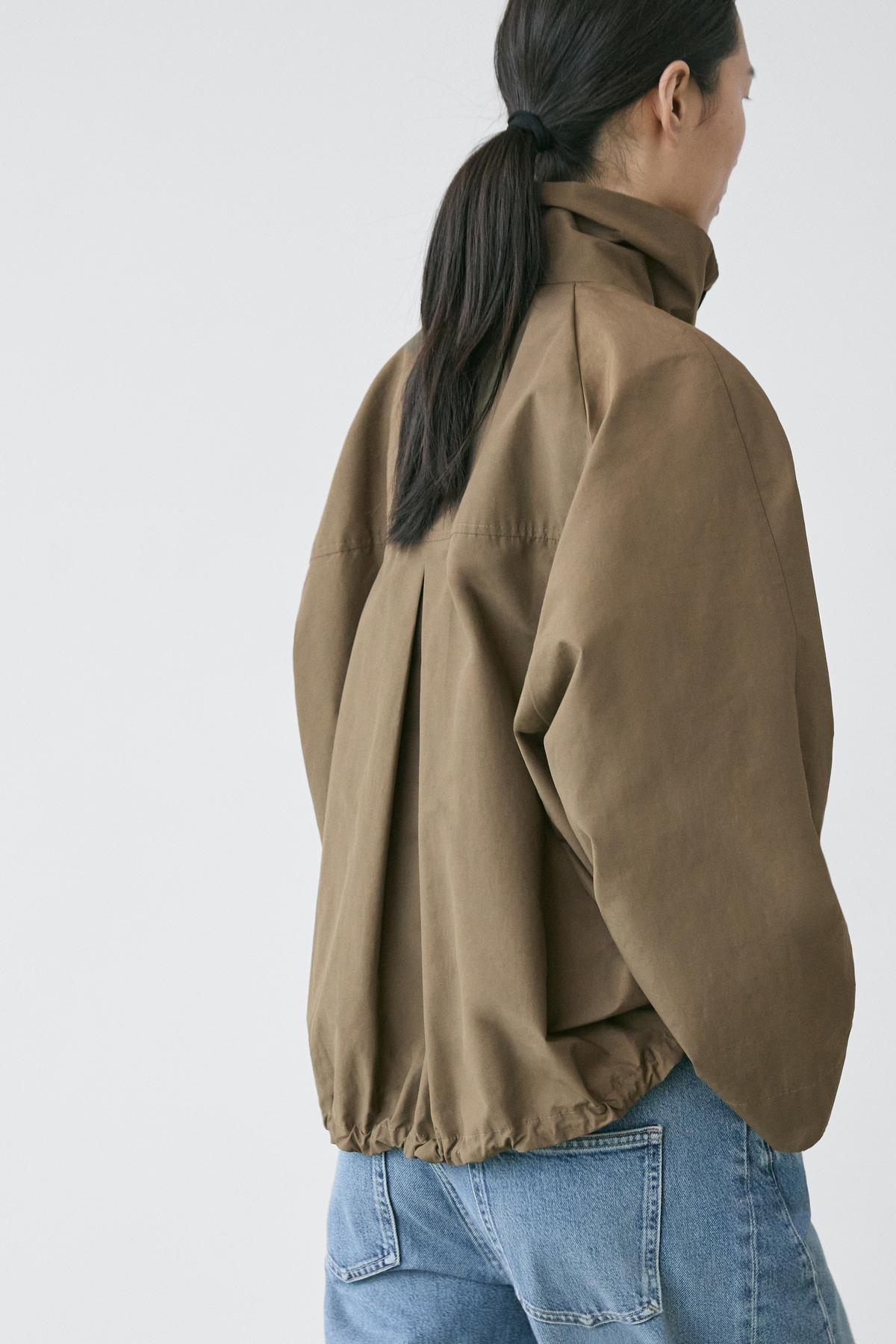 Massimo Dutti  Dik yaka bomber ceket - Görsel 4