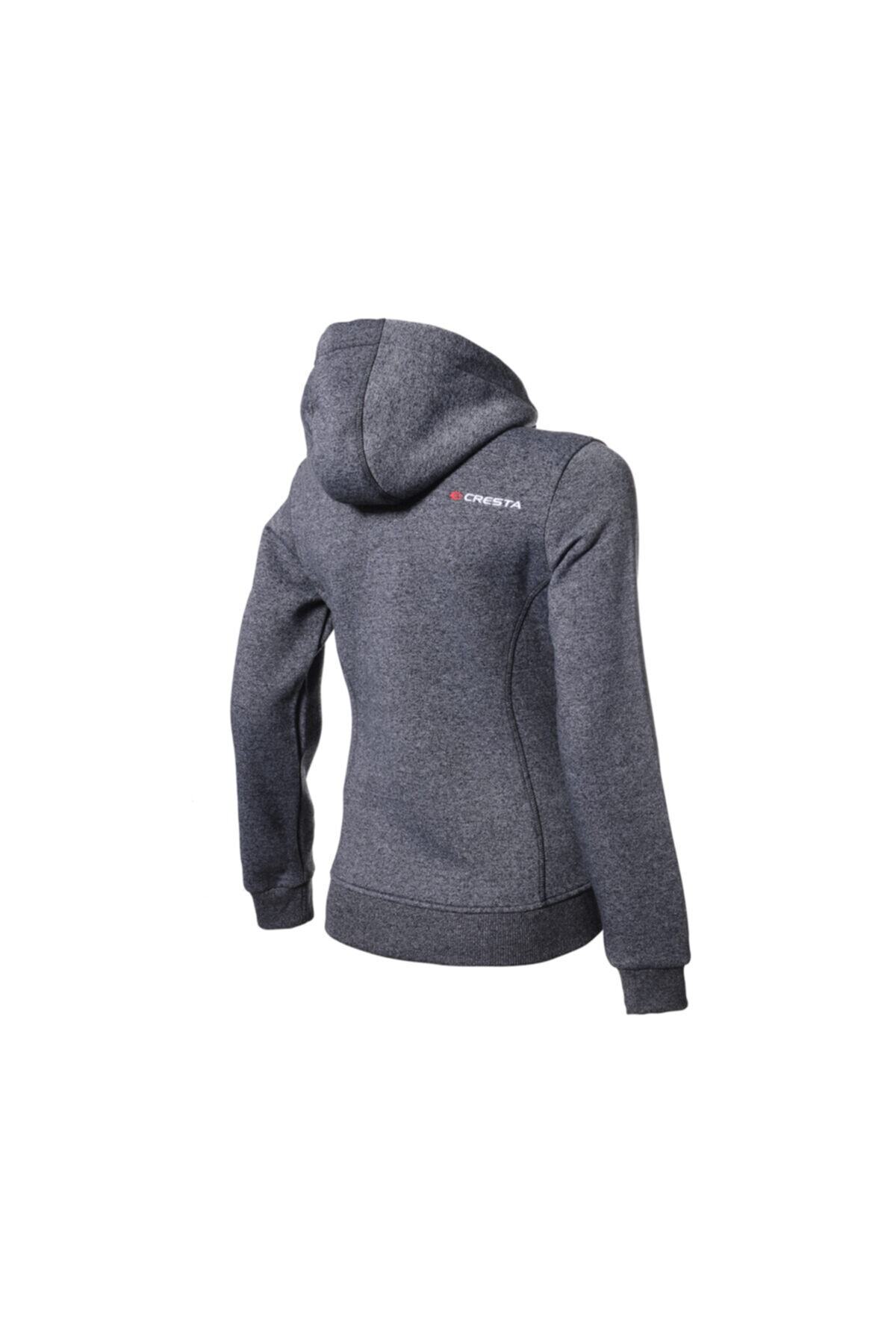 Cresta Kadın Gri Outdoor Kapüşonlu Ceket görsel 3