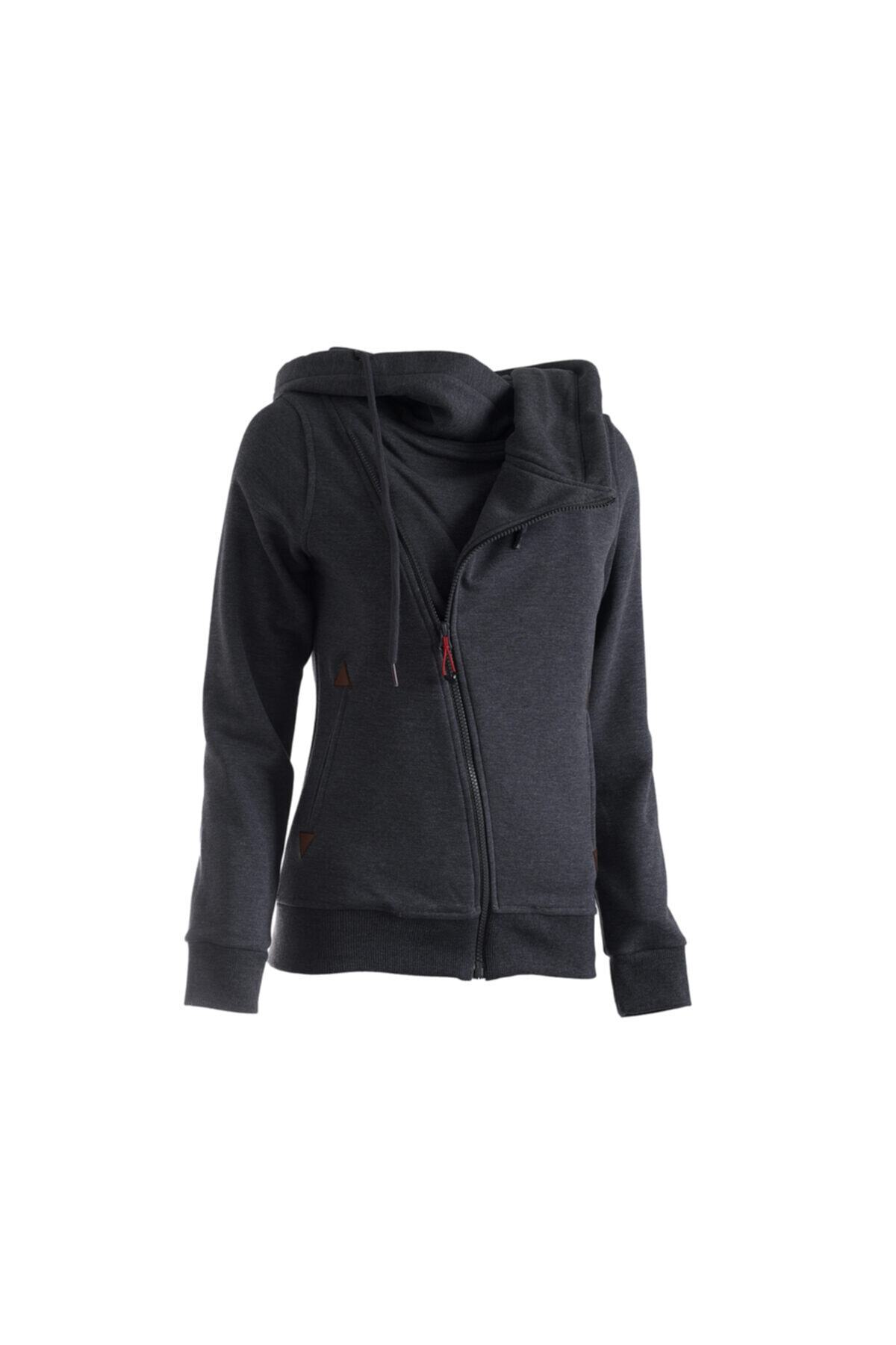 Cresta Tam Fermuarlı Kapüşonlu Kadın Sweatshirt görsel 3