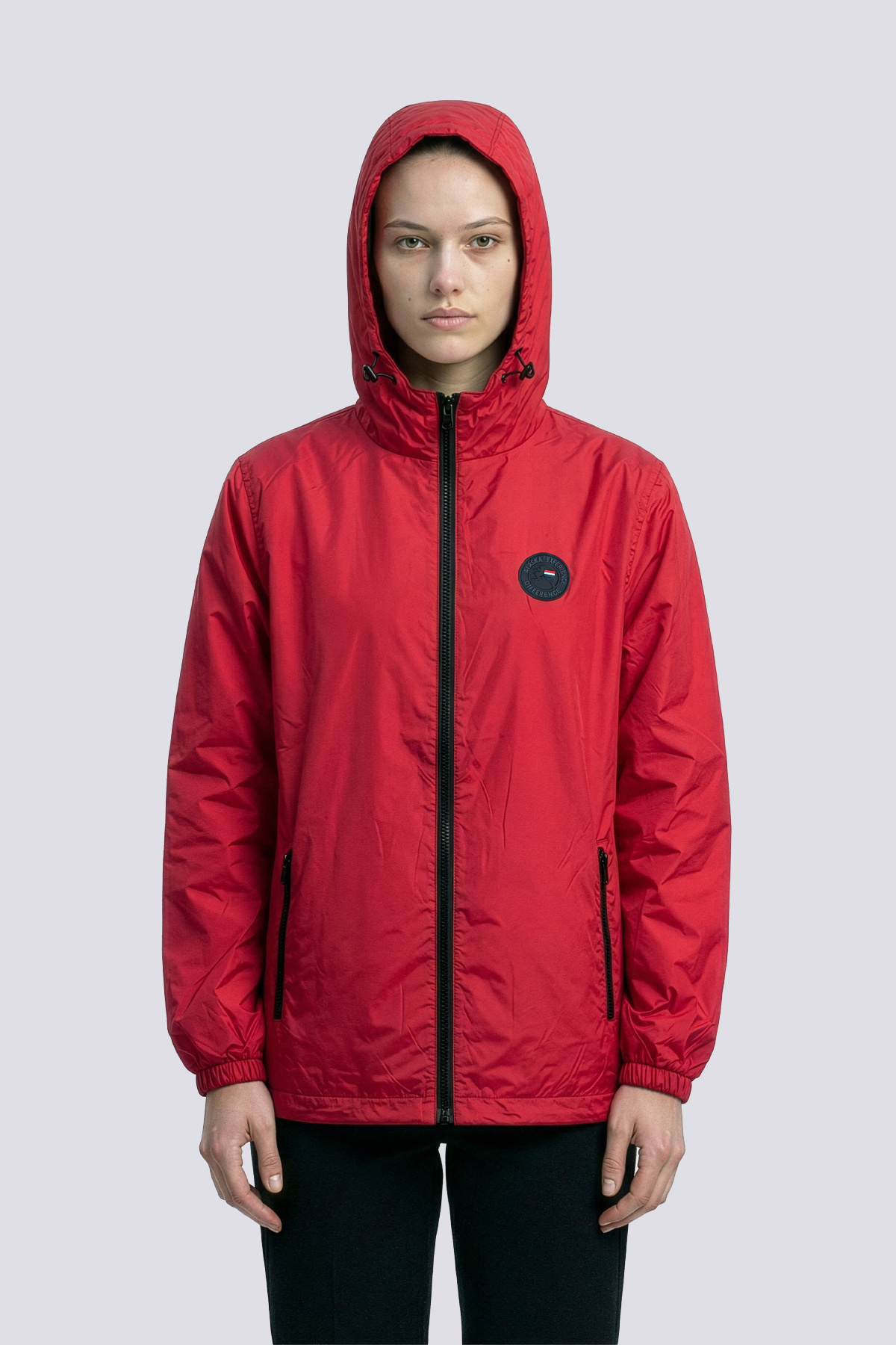 Goccix  Kadın Kapüşonlu Su ve Rüzgar Geçirmez Cepli İçi Astarlı Ultra Hafif Mevsimlik Yağmurluk - Görsel 3