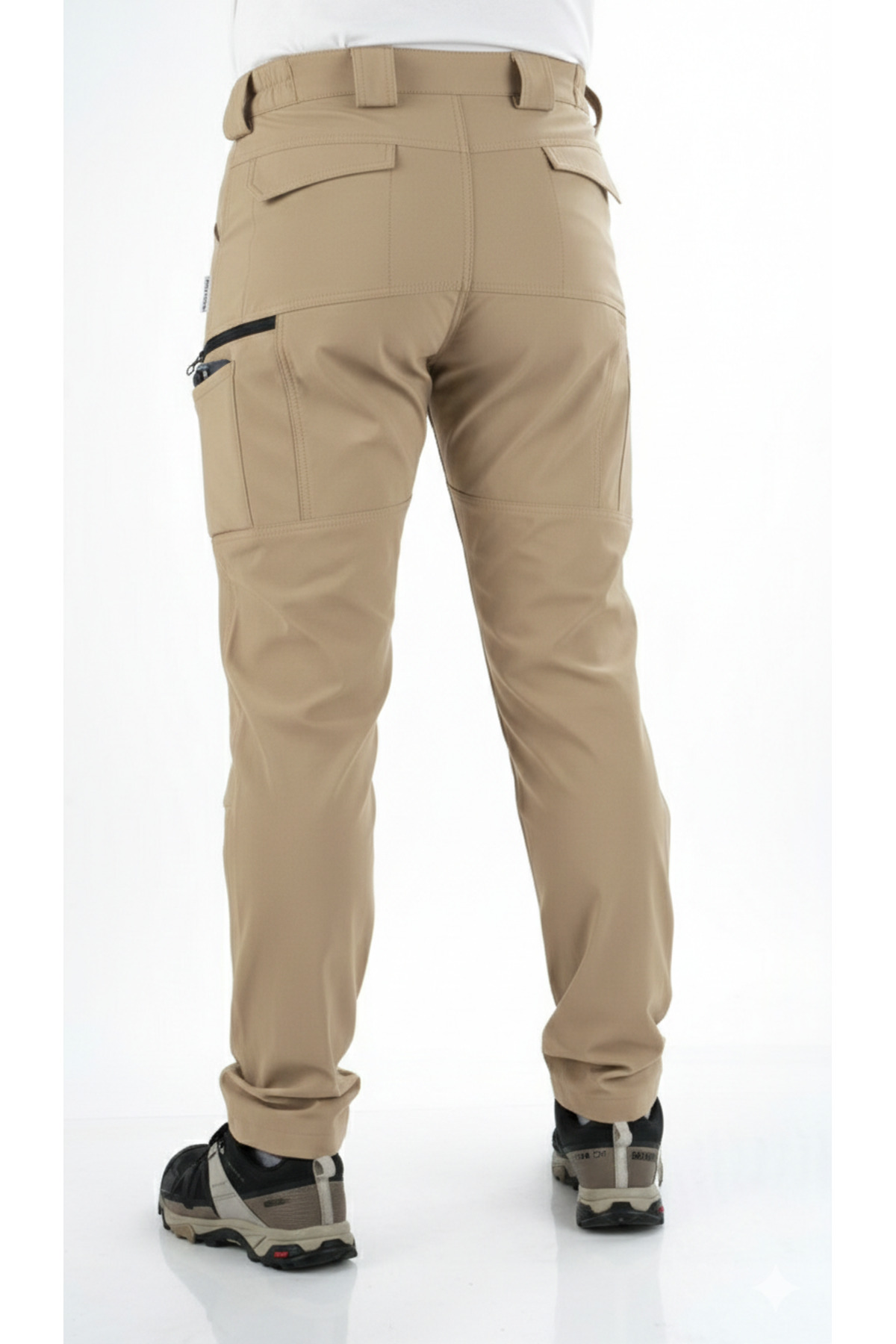 SNOWMOUNT  Outdoor Trekking Taktikal Likralı Mevsimlik Doğa Yürüyüşü Kaliteli Şık Duruş Bej Renk Pantolon - Görsel 6