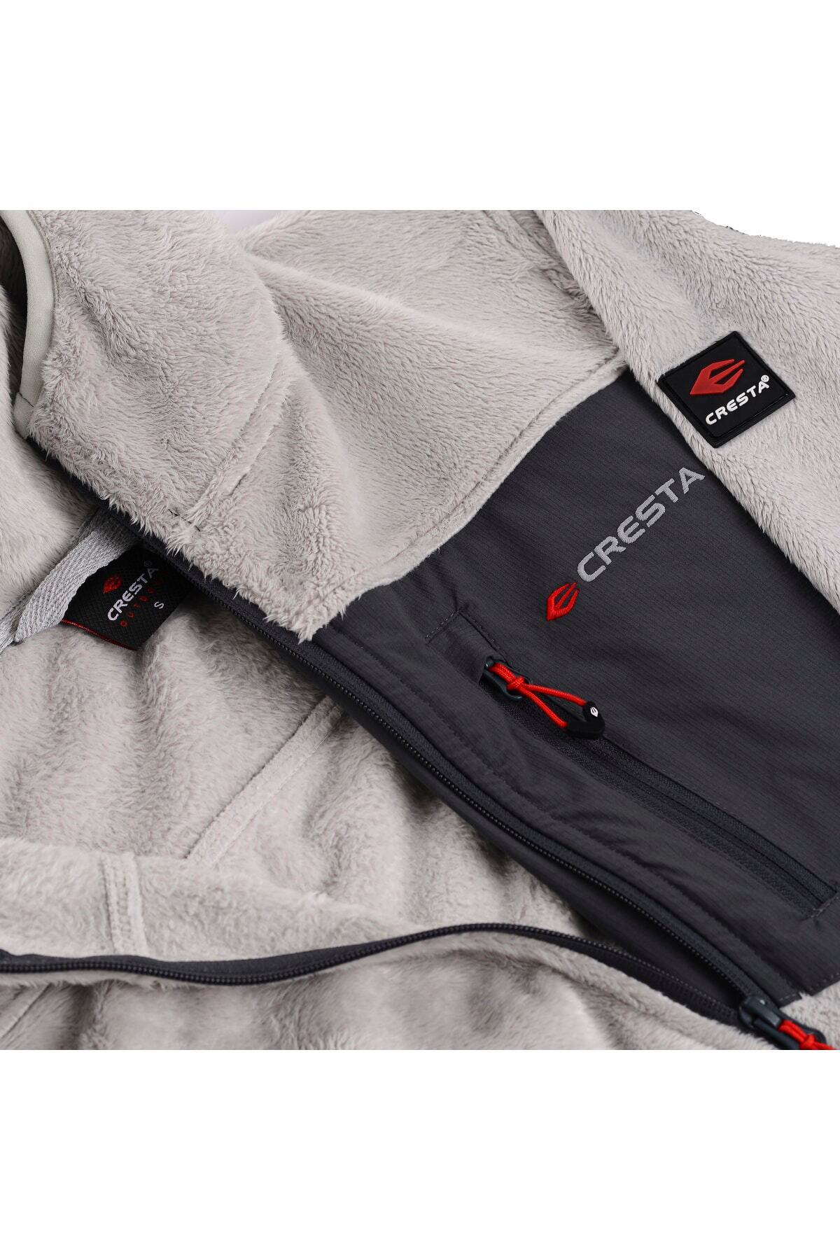 Cresta Kadın Gri Outdoor Yumuşak Polarlı Ceket görsel 7