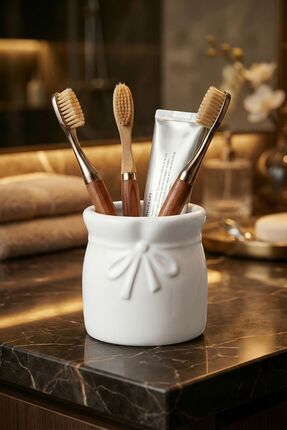 Evene Diş Fırçalığı Diş Fırçalık Diş Fırçası Standı Diş Fırçası Tutucu Beyaz ...