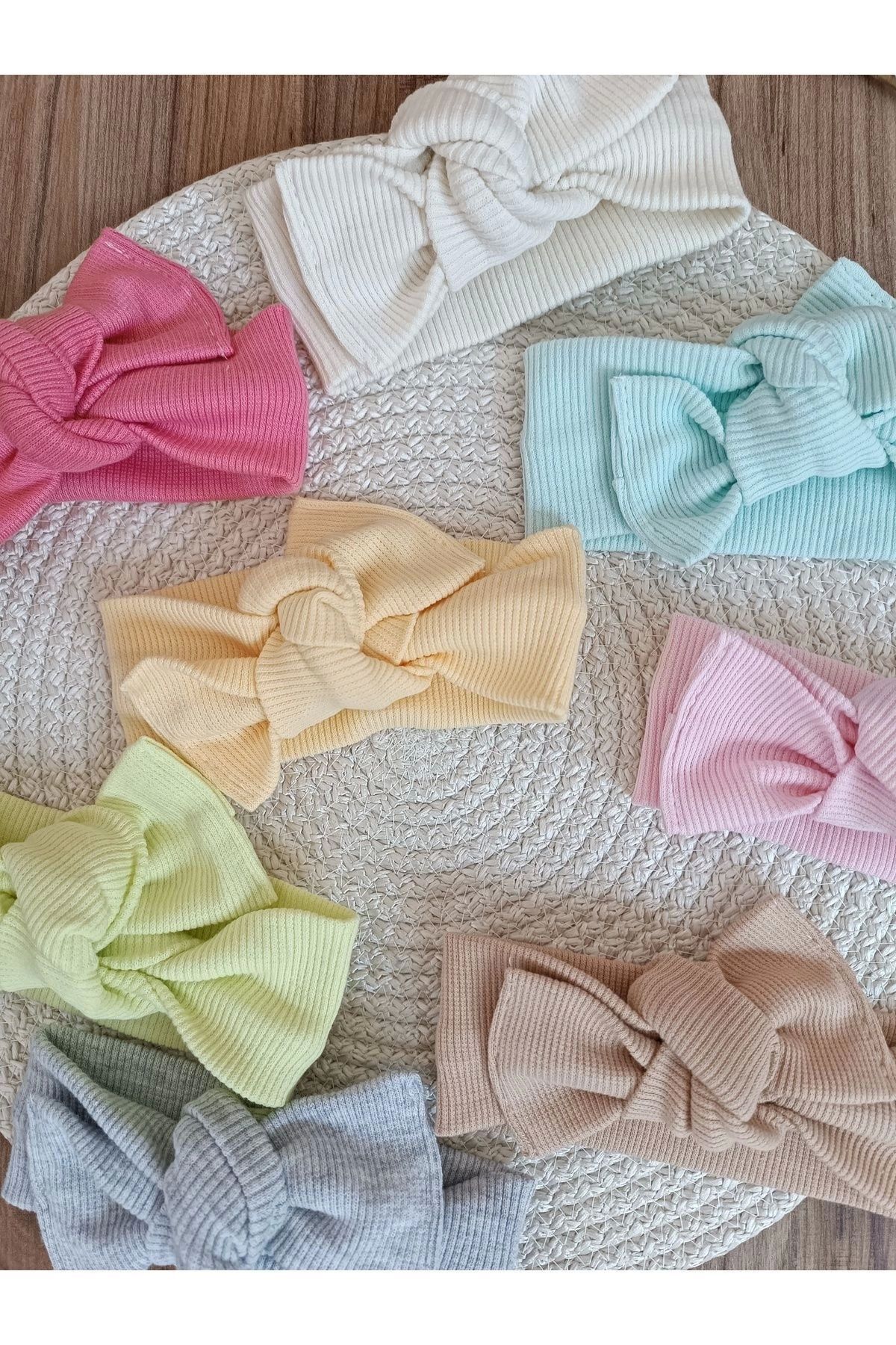 Bebella Kız Bebek Ribana Saç Bandanası – Fiyonk Bağlamalı %100 Pamuklu Hediyelik fotoğrafı 7 (önizleme)