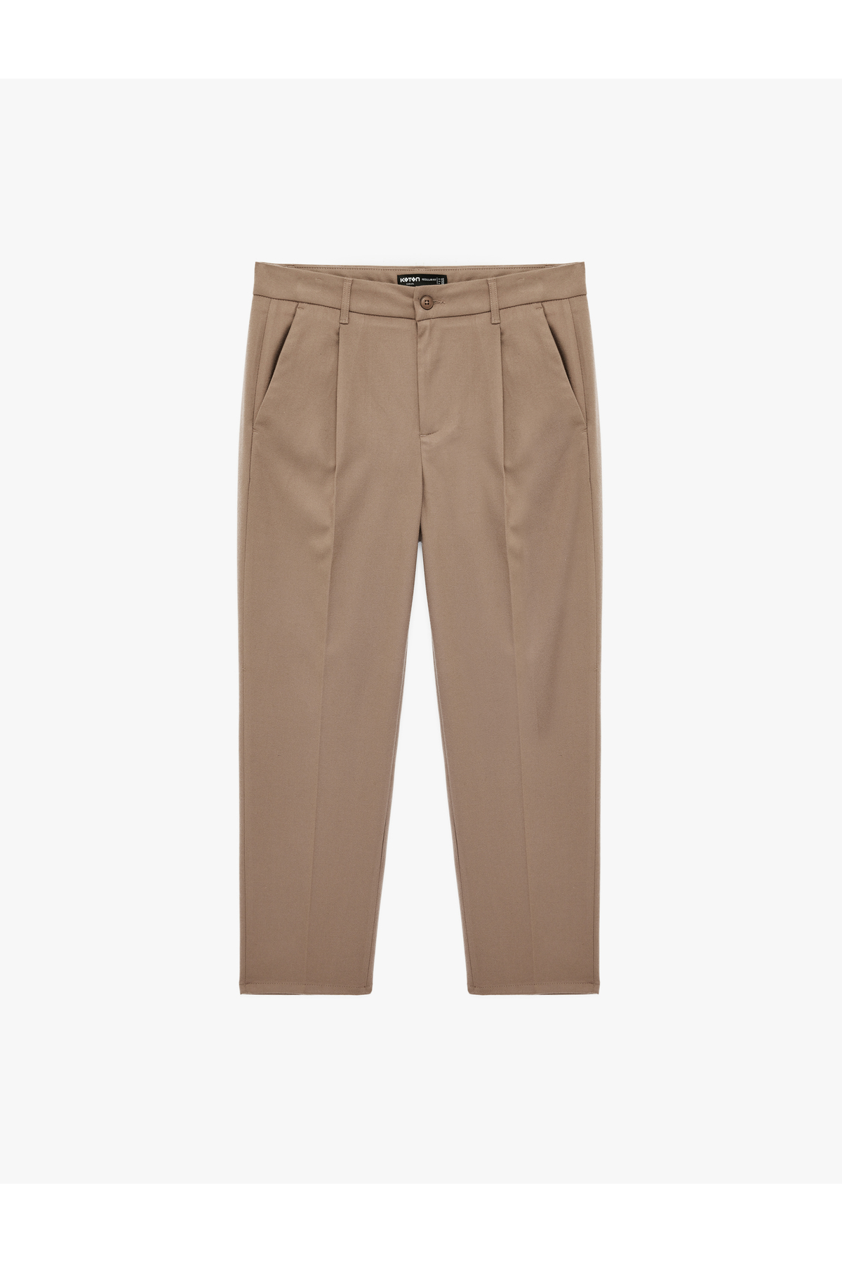 Regular Fit Viskon Karışımlı Cepli Düğmeli Pileli Kumaş Pantolon — قهوه‌ای 6SAM40029NW — تصویر 3 از 5