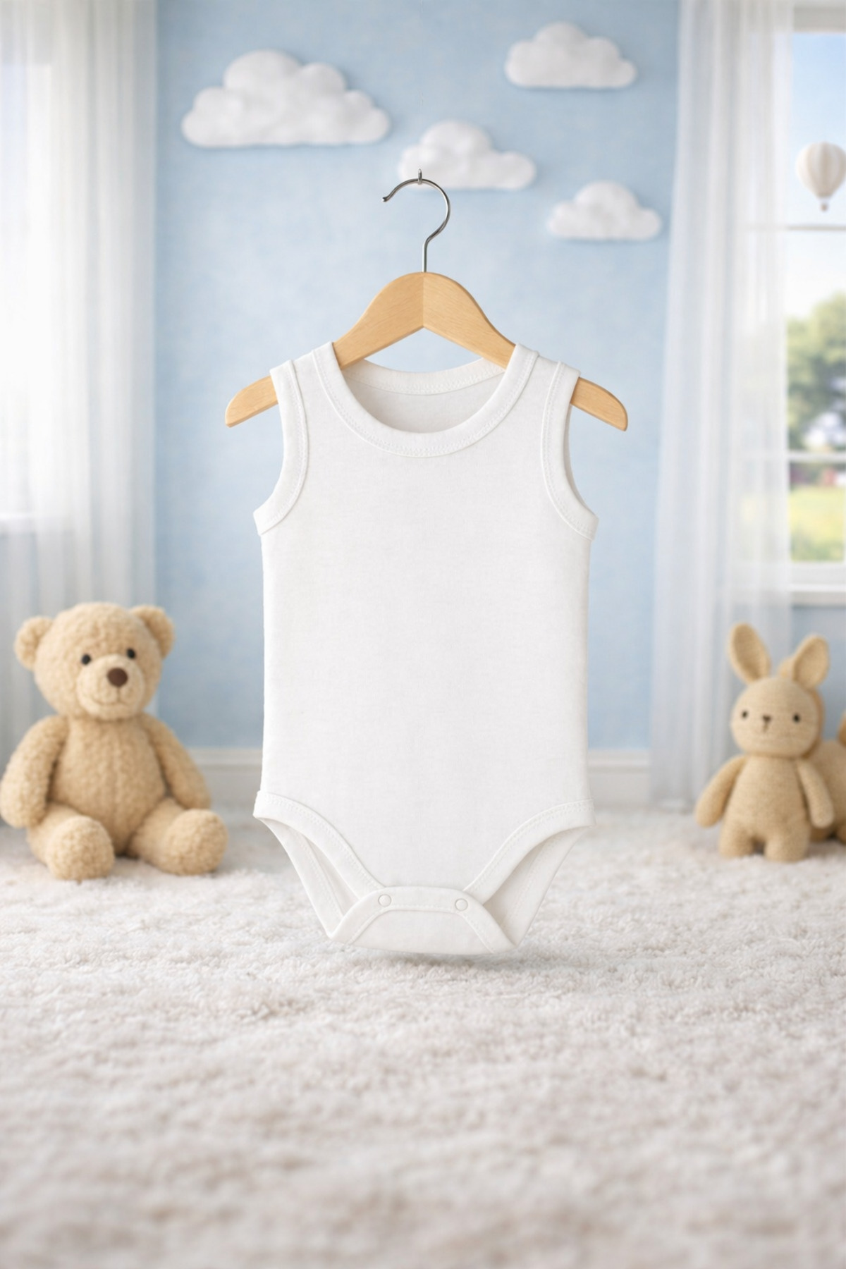 vieso 5'li %100 Organik Pamuk Bebek Çıtcıtlı Body Zıbın Atlet fotoğrafı 4 (önizleme)