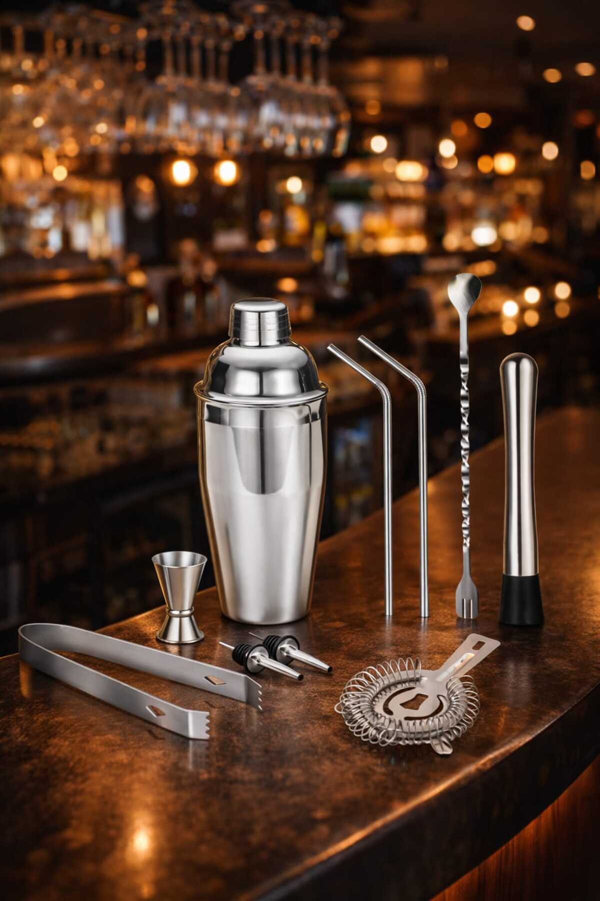 Bar Boss 10 Parça Çok Avantajlı Kokteyl Seti 750 ml Shaker