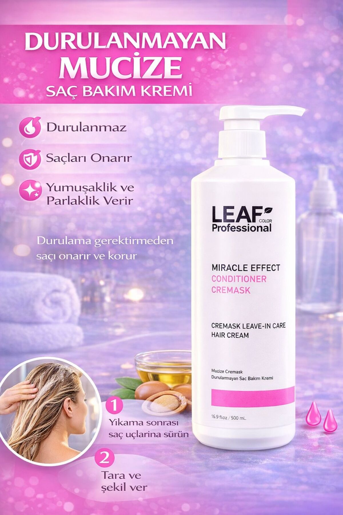 leafcolor Professional Mucize Cremask Durulanmayan Saç Bakım Kremi