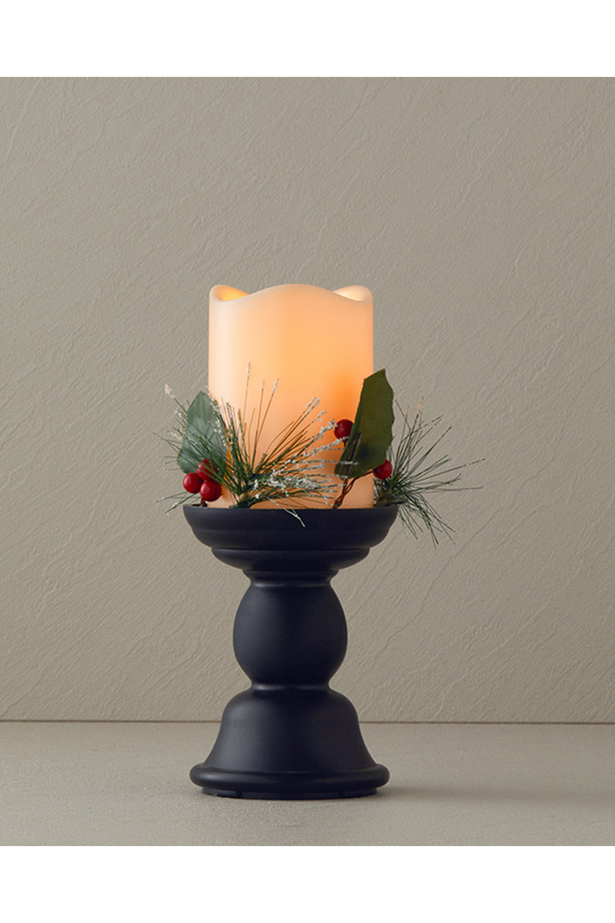 English Home Candlestick Plastik Dekoratif Aydınlatma Siyah