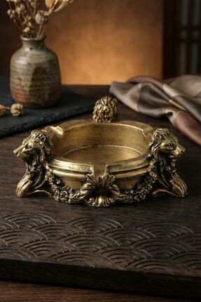 METAFOX Küllük Kül Tablası Sigara Küllüğü Altın Eskitme Renk Model 7