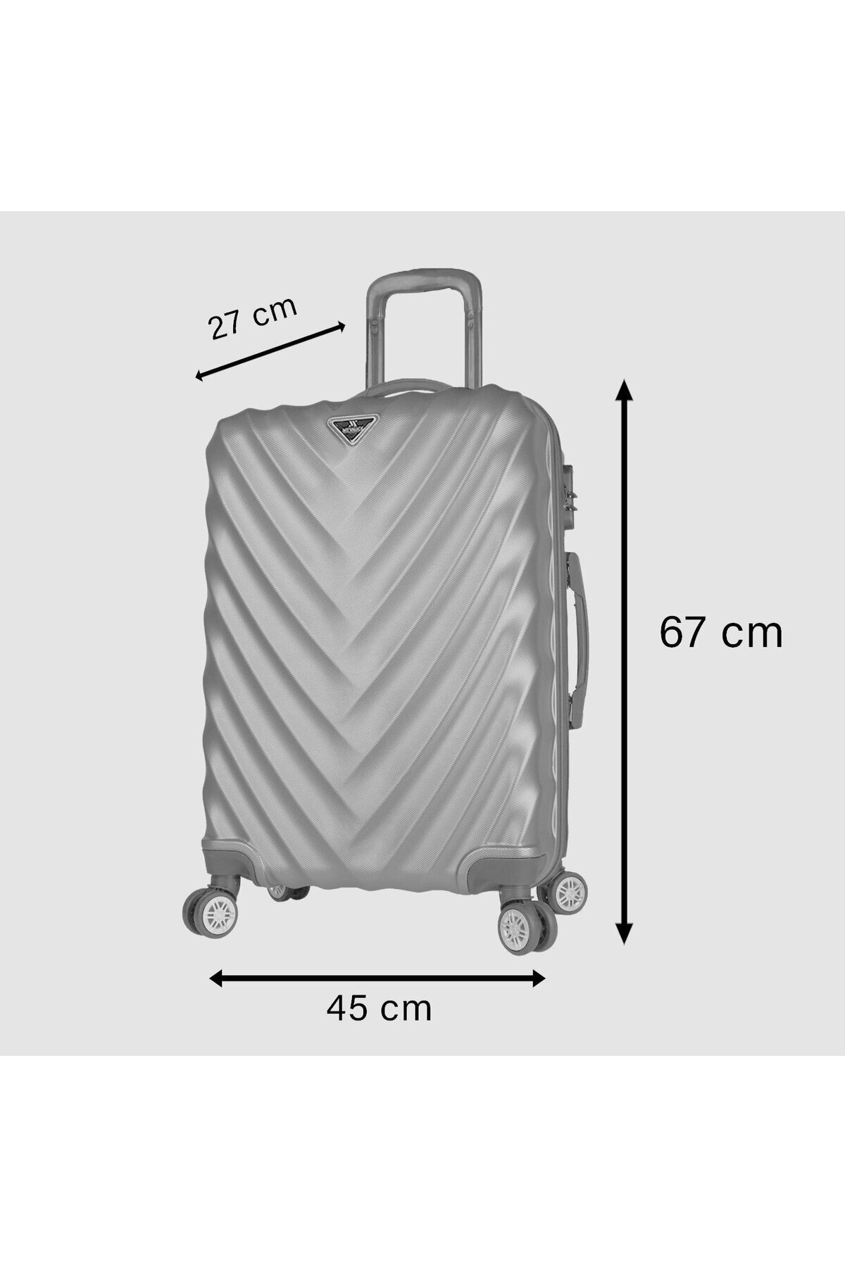 My Valice  Lotus Abs Orta Boy Valiz Gri - Görsel 5