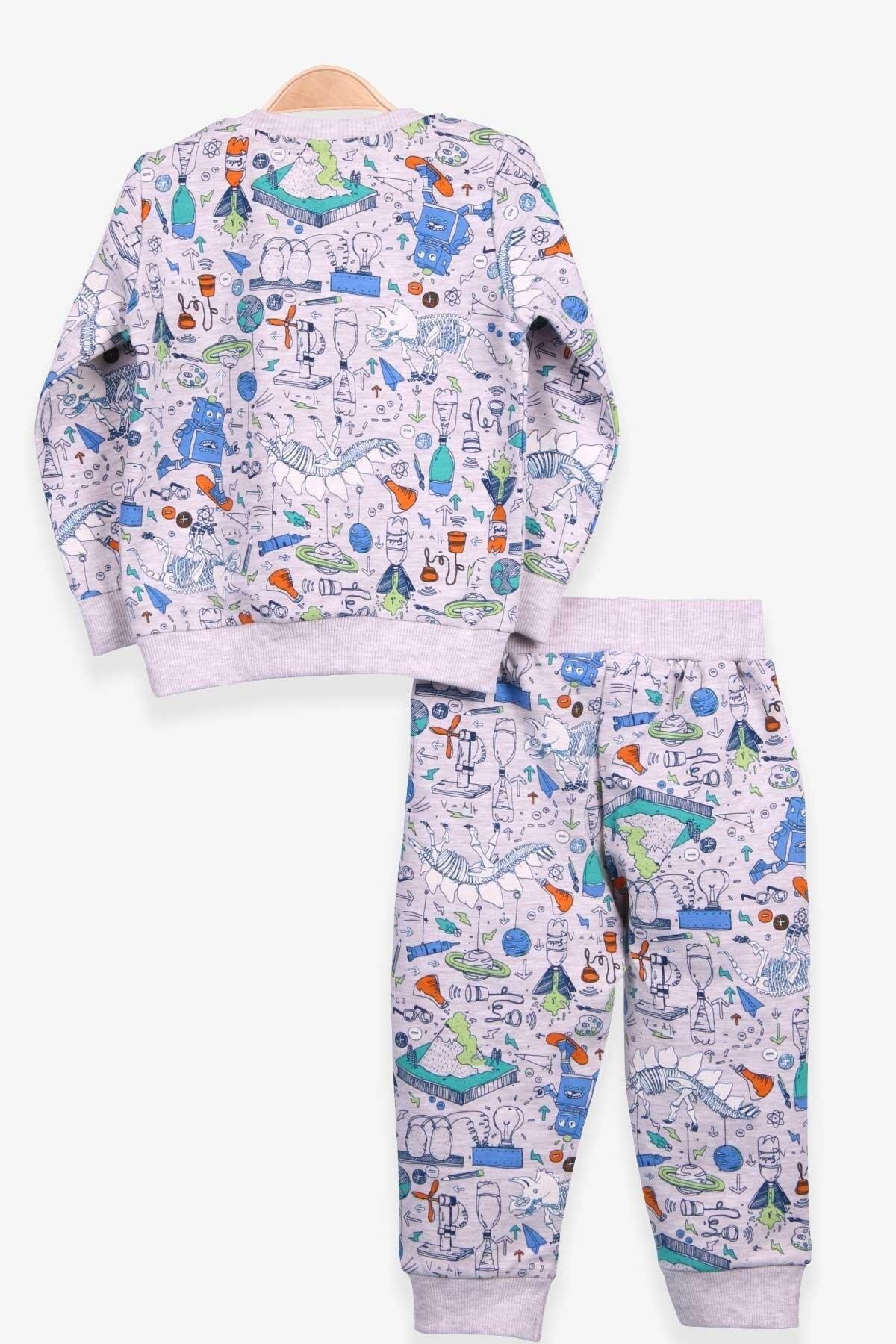 Breeze Erkek Bebek Eşofman Takımı Baskılı Desenli 6 Ay-2 Yaş, Bej fotoğrafı 5 (önizleme)