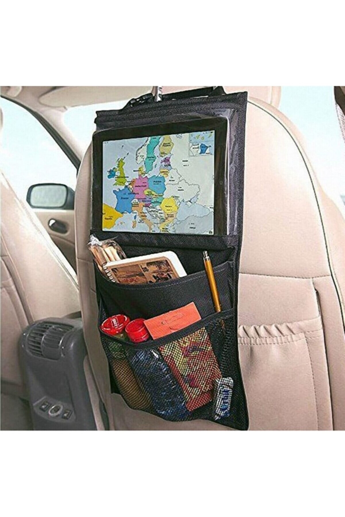 baffhome Koltuk Arkası Tablet Telefon Tutucu Organizer Araç Içi Eşya Düzenleyici Koruyucu Kılıf fotoğrafı 5 (önizleme)