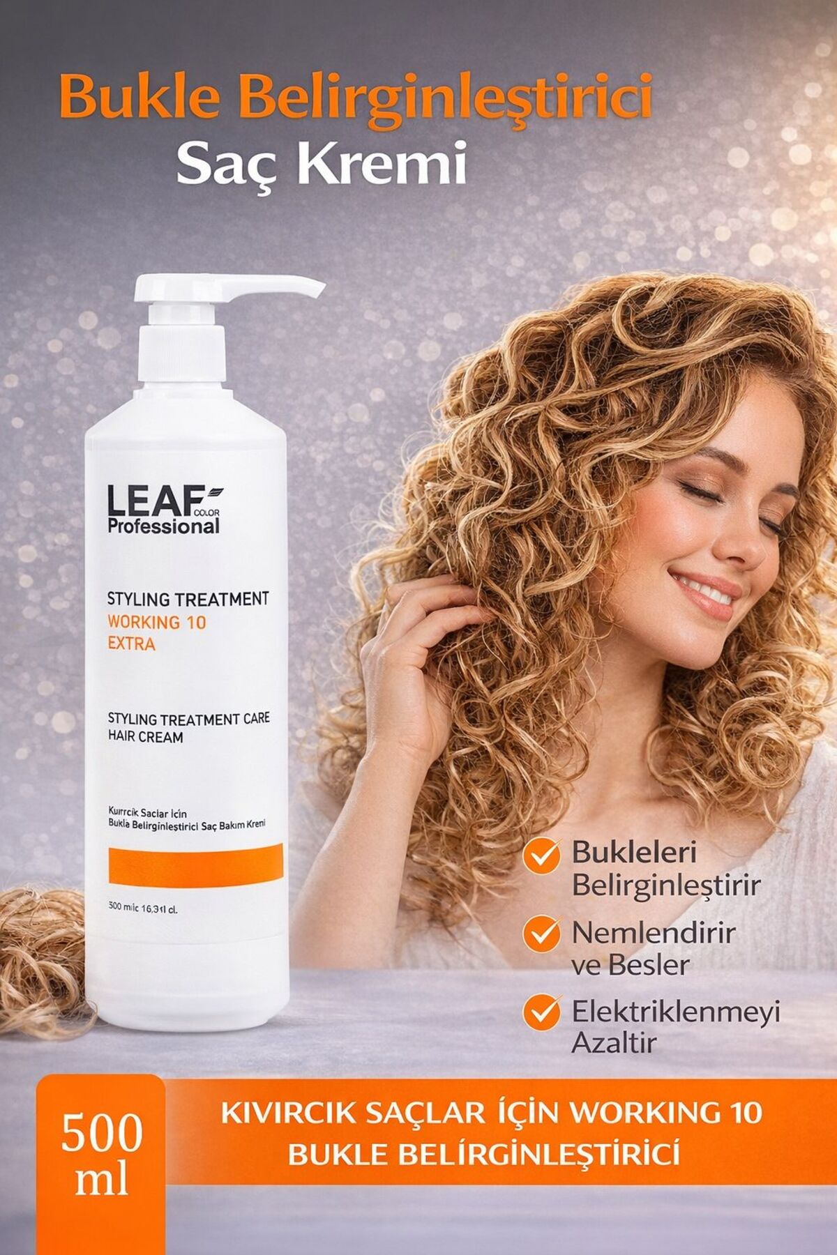 leafcolor Professional Kıvırcık ve Dalgalı Saçlar için Bukle