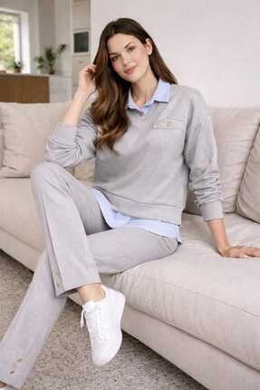 azram gömlek detaylı ikili takım