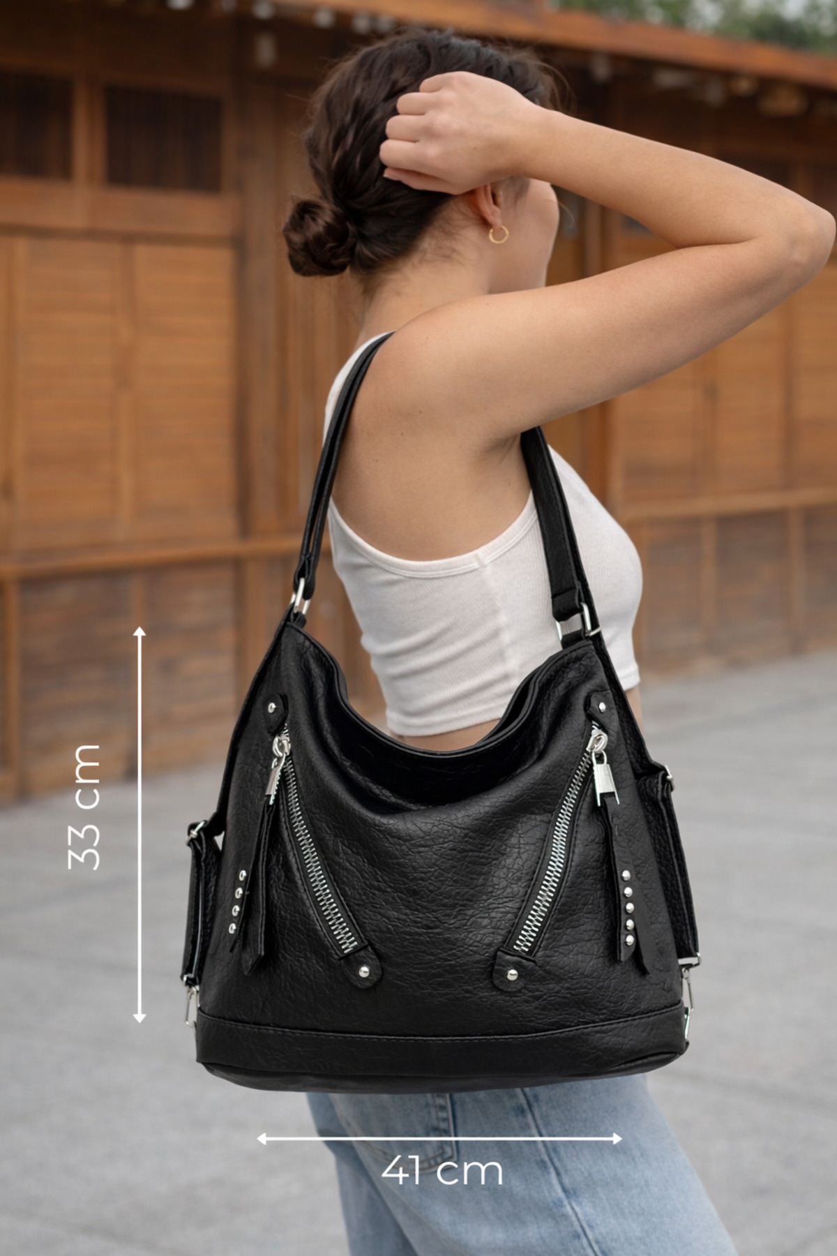 BRN BAGS YENİ İTAL ŞIK ZARİF ÇOK GÖZLÜ YUMUŞAK DERİ OMUZ SIRT ÇAPRAZ KULLANIMLI görsel 3
