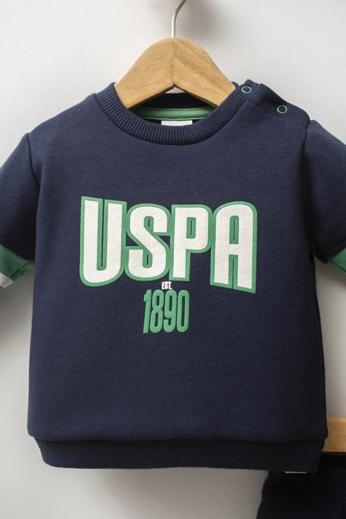 ست دوتکه نوزاد پسر U.S. Polo Assn. - سرمه‌ای-سبز — 2