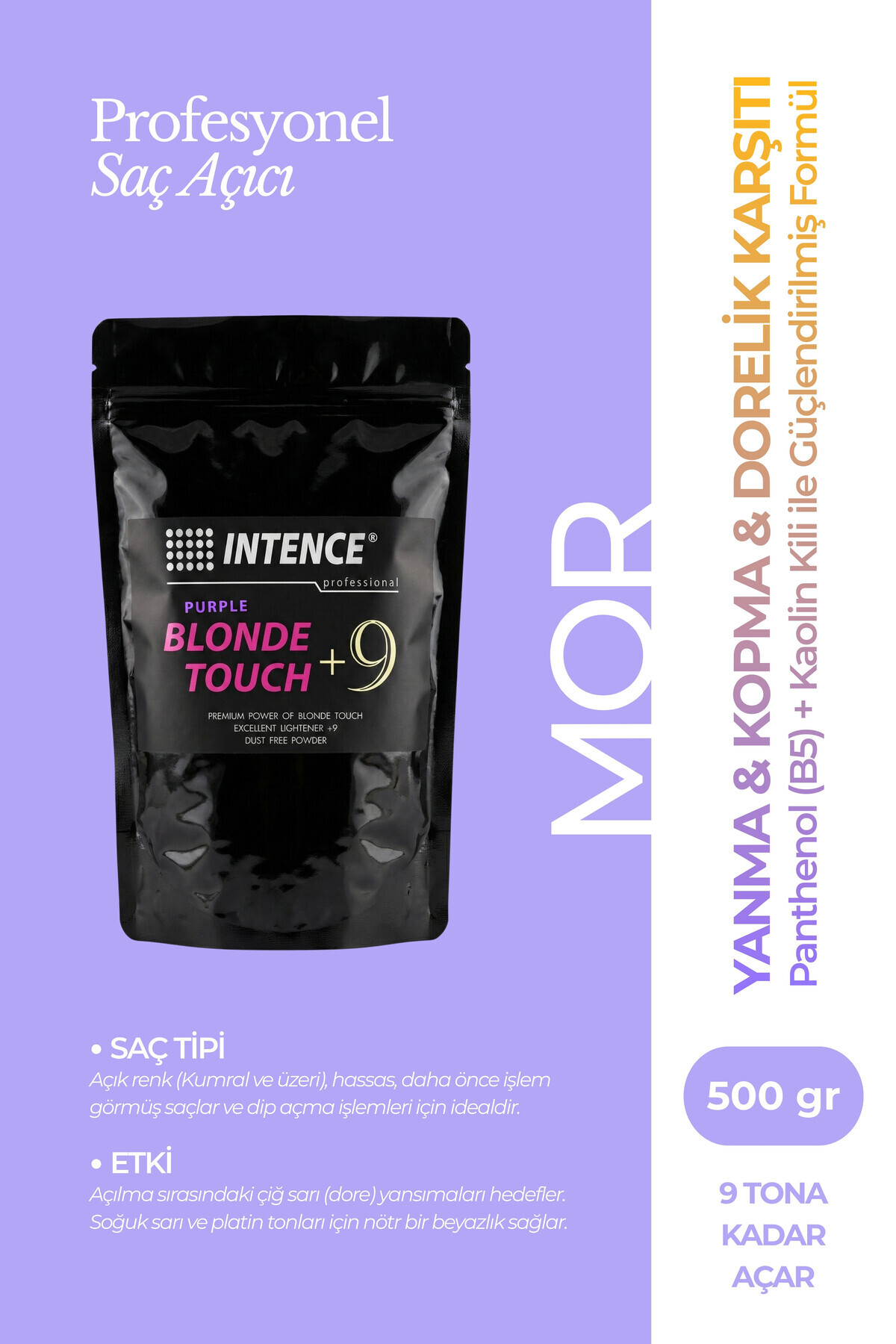 پودر روشن کننده موی قوی +9 حرفه ای (بنفش) 500 گرم — LIGHTENER-01