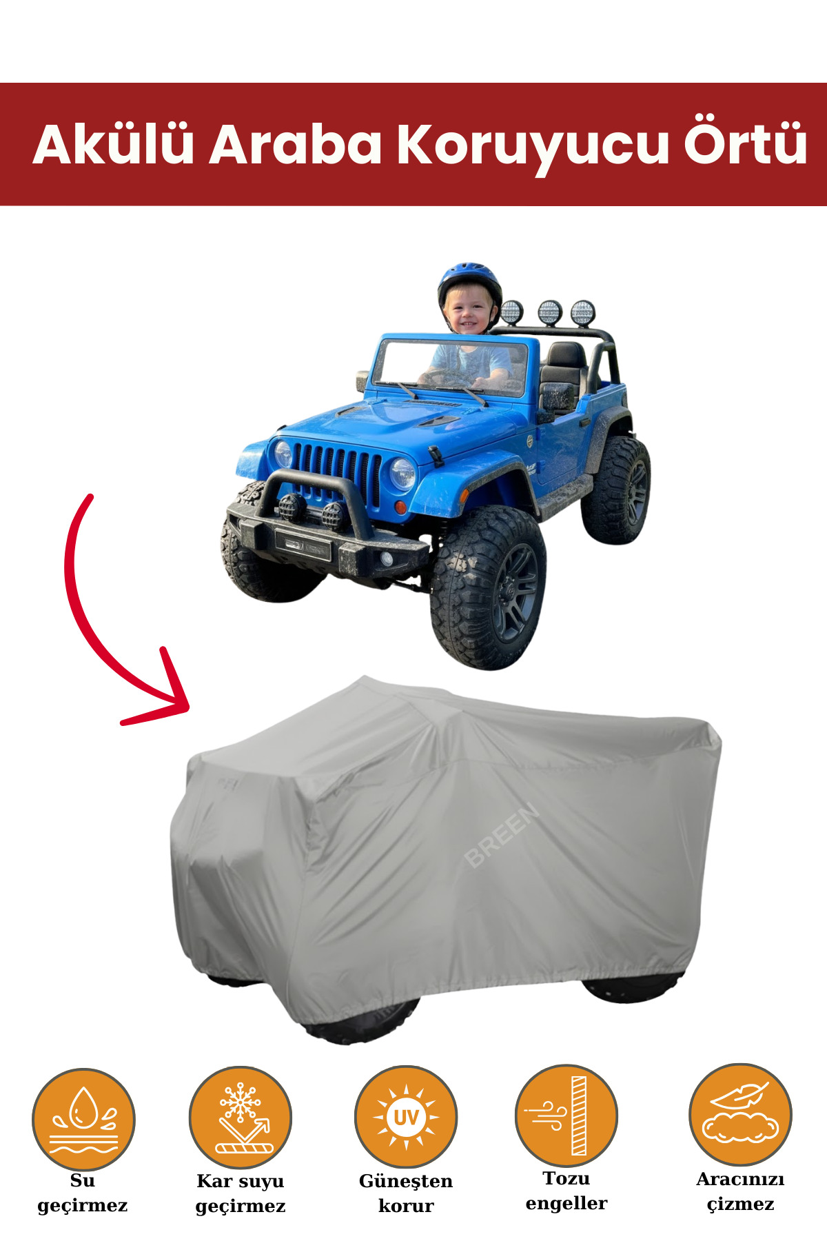 Battery Powered Car Tarpaulin Protects from Sun, Waterproof