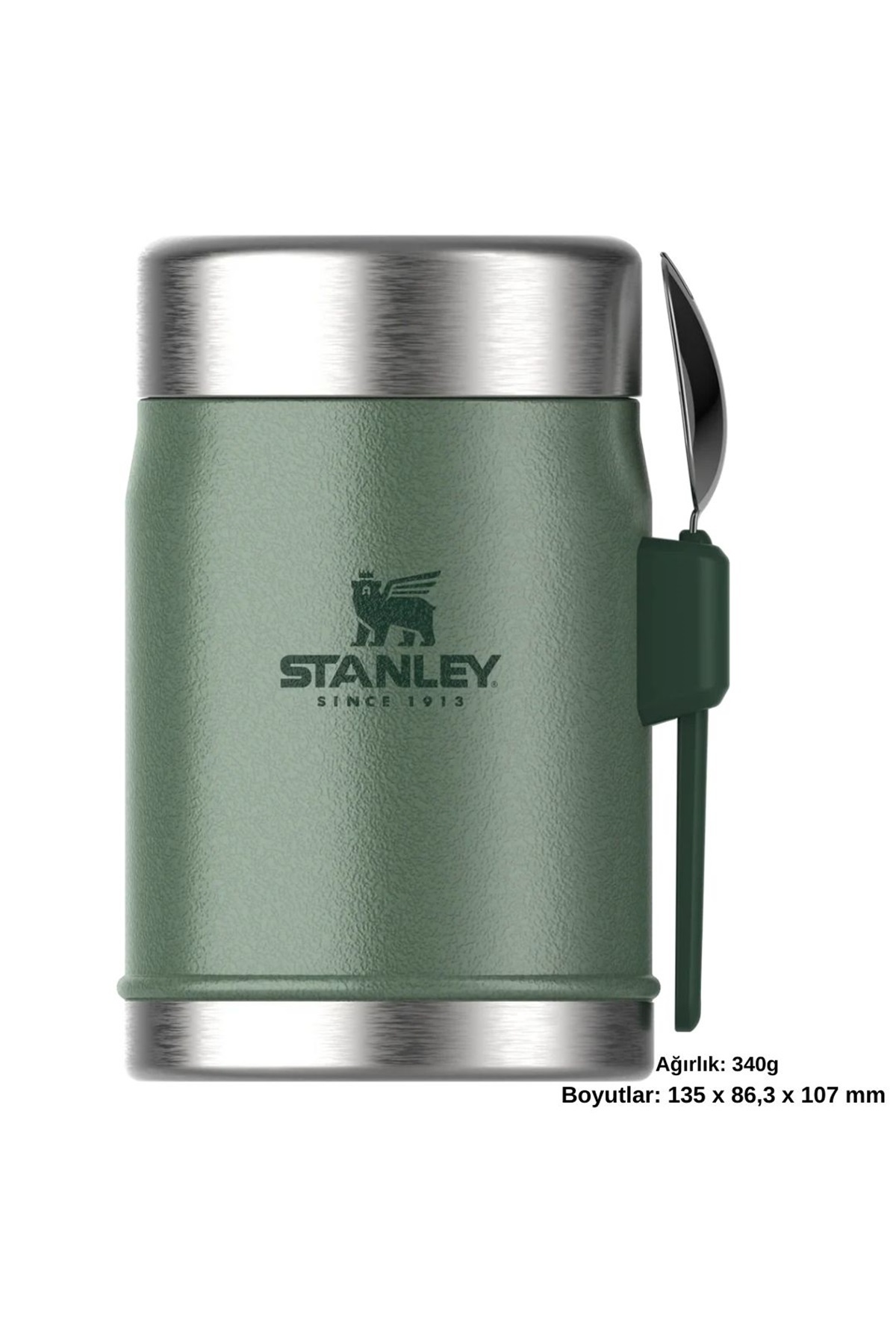 Stanley Classic Legendary Kaşıklı Yemek Termosu 0.4L Termos Kamp Matara YEŞİL fotoğrafı 5 (önizleme)