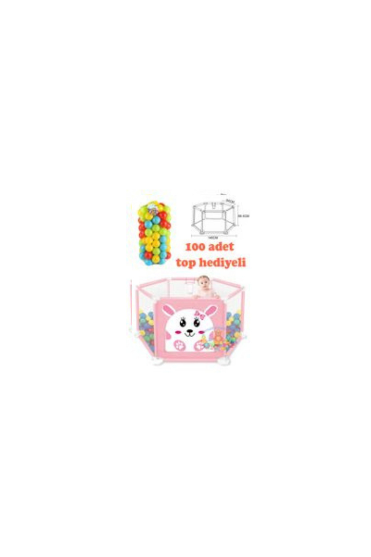 E-LİFE HOME Playard Güvenli Bebek Ve Çocuk Oyun Alanı Oyun Parkı Oyun Matı Ve Topları fotoğrafı 4 (önizleme)