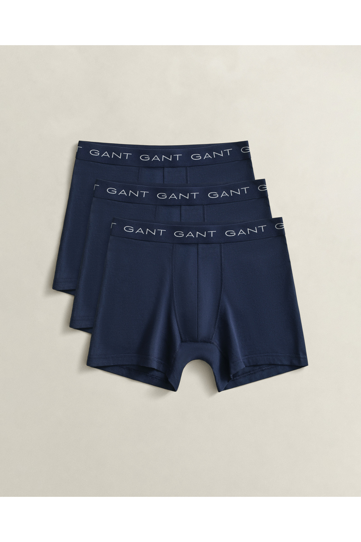 Gant Erkek Lacivert Logolu 3'lü Boxer görsel 3