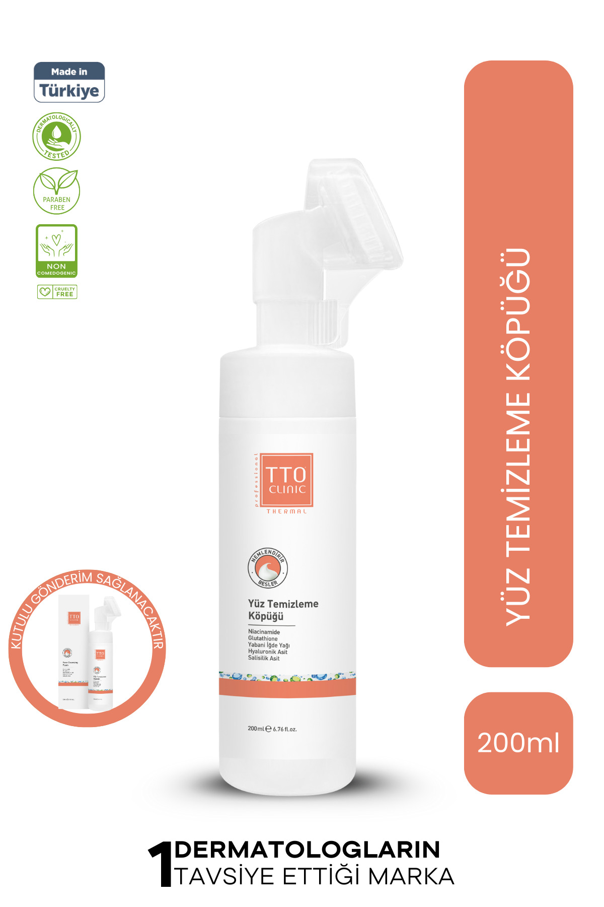 TTO Clinic BHA Akne Karşıtı Arındırıcı Yüz Temizleme Köpüğü 200 ml